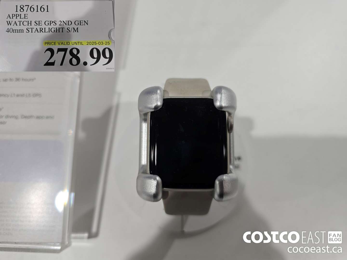 1876161 APPLE WATCH SE GPS 2ND GEN 40mm STARLIGHT S/M $278.99