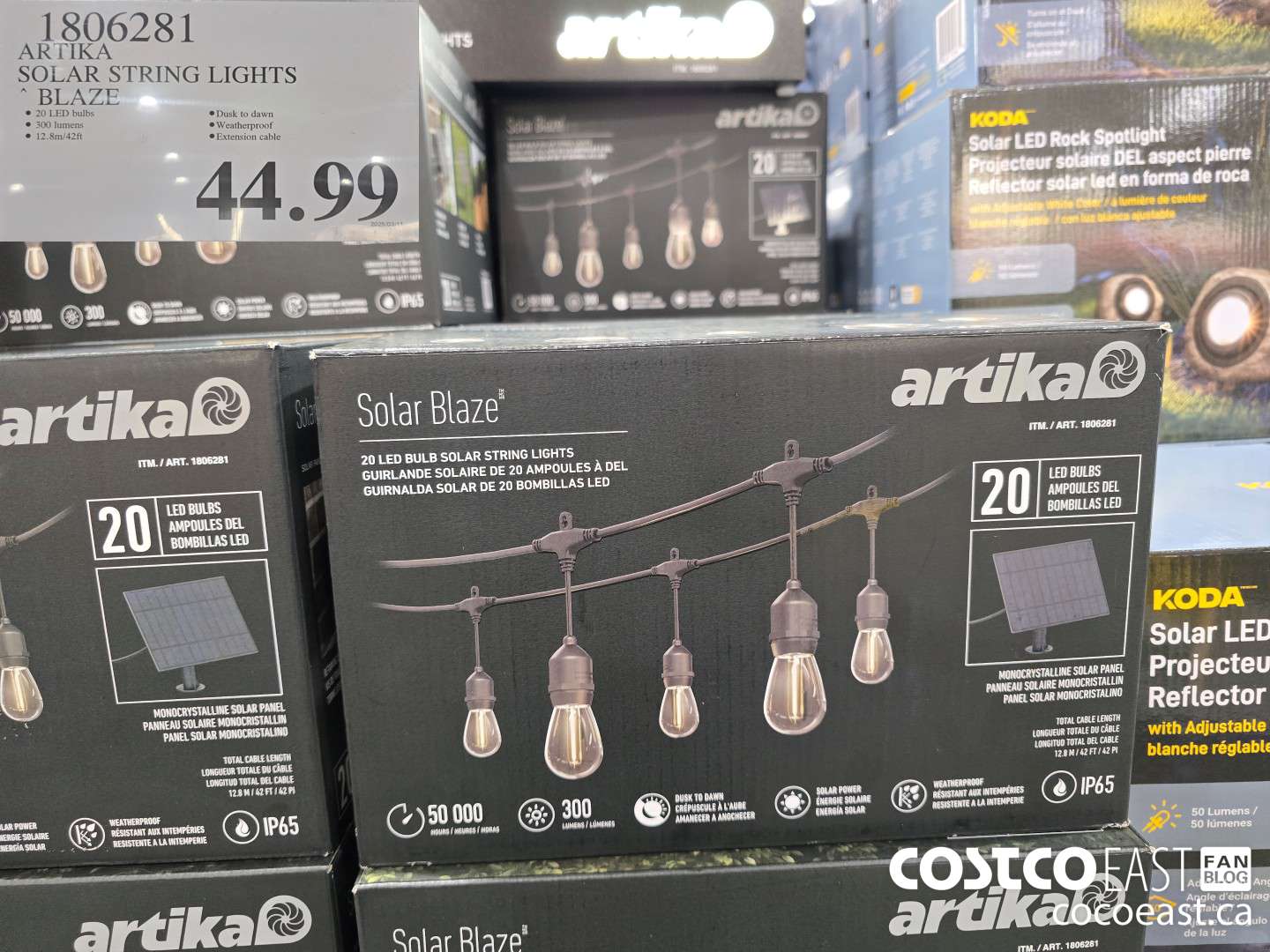 1806281 ARTIKA SOLAR STRING LIGHTS BLAZE $44.99