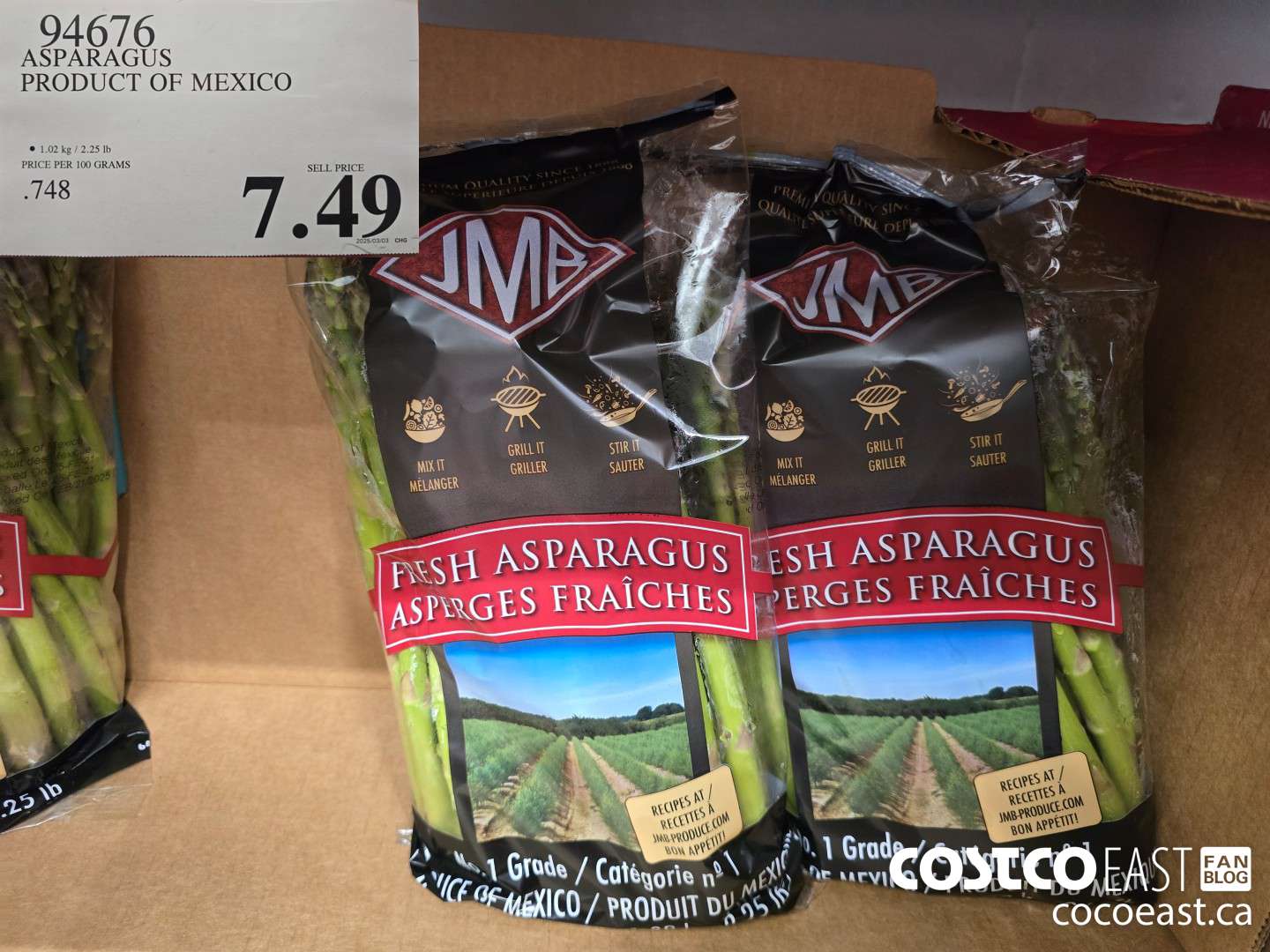 94676 ASPARAGUS PRODUCT OF MEXICO $7.49