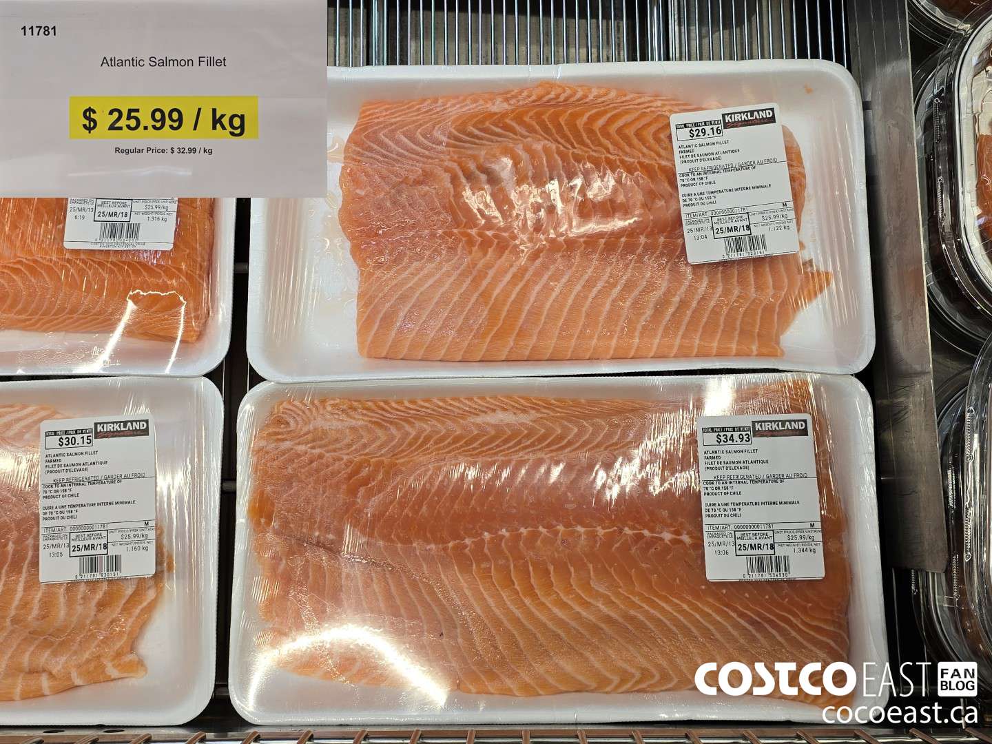11781 Atlantic Salmon Fillet ***DISCOUNT PER KG*** ($7.00 INSTANT SAVINGS)