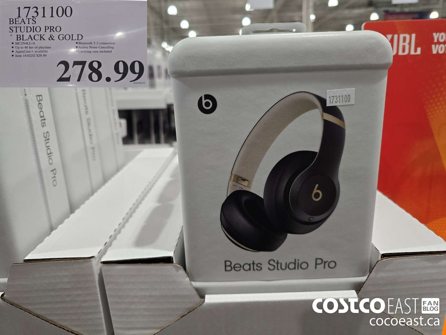 1731100 BEATS STUDIO PRO * BLACK & GOLD $278.99