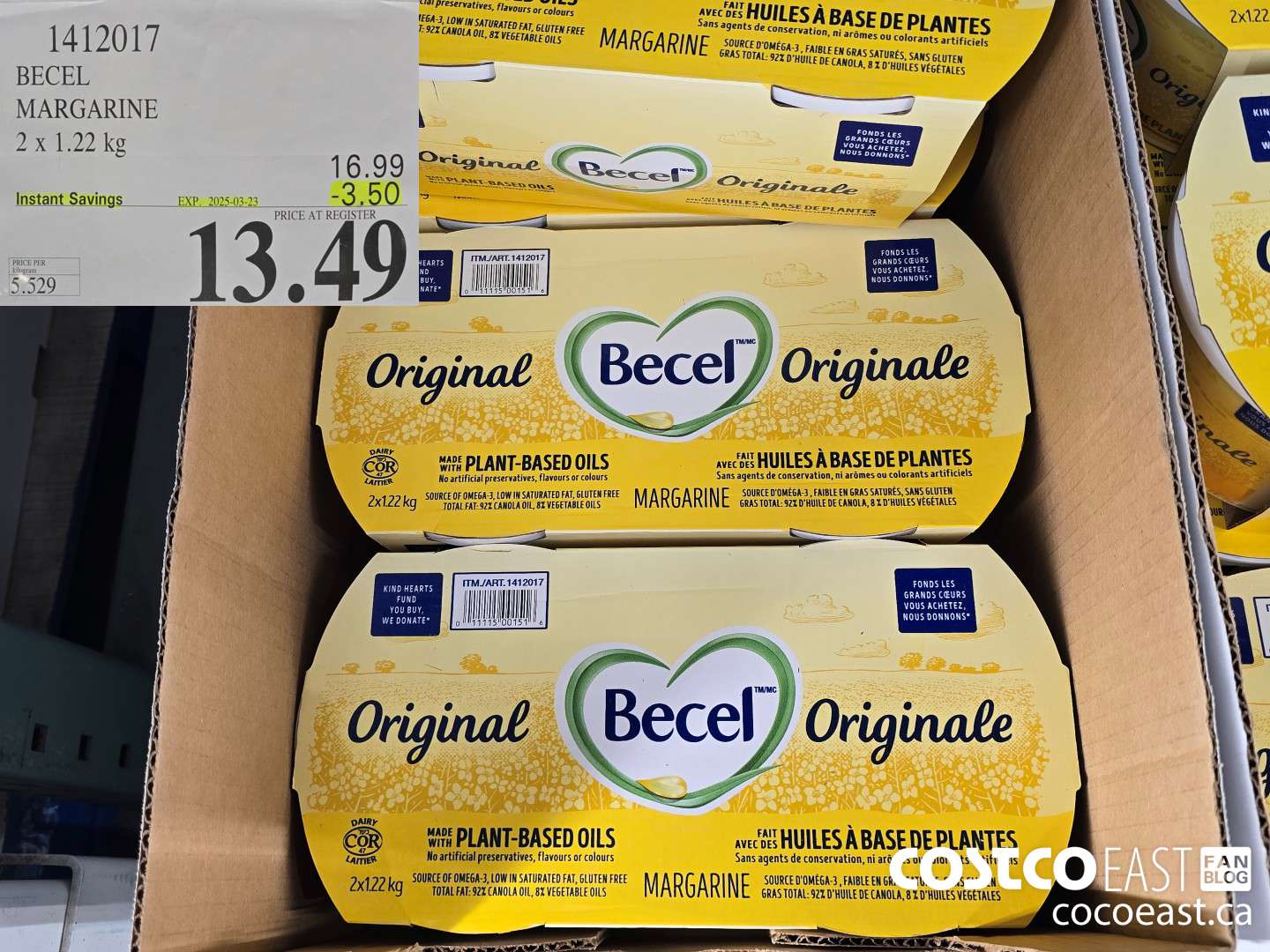 1412017 BECEL MARGARINE 2 X 1.22 KG ($3.50 INSTANT SAVINGS EXPIRES ON 2025-03-23) $13.49