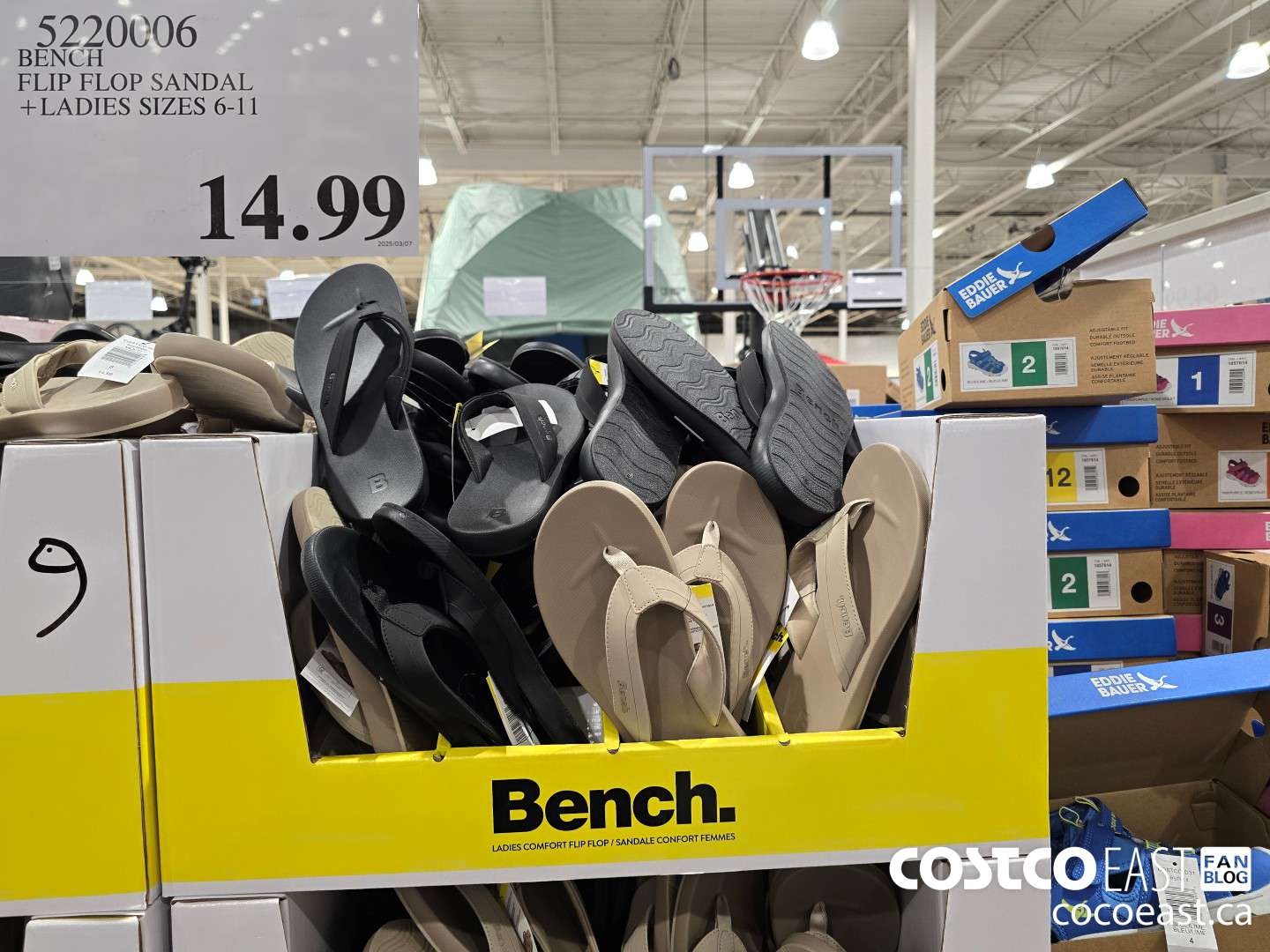 5220006 BENCH FLIP FLOP SANDAL +LADIES SIZES 6-11 $14.99