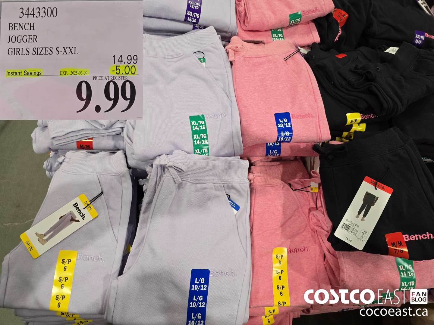 3443300 BENCH JOGGER GIRLS SIZES S-XXL ($5.00 INSTANT SAVINGS EXPIRES ON 2025-03-09) $9.99