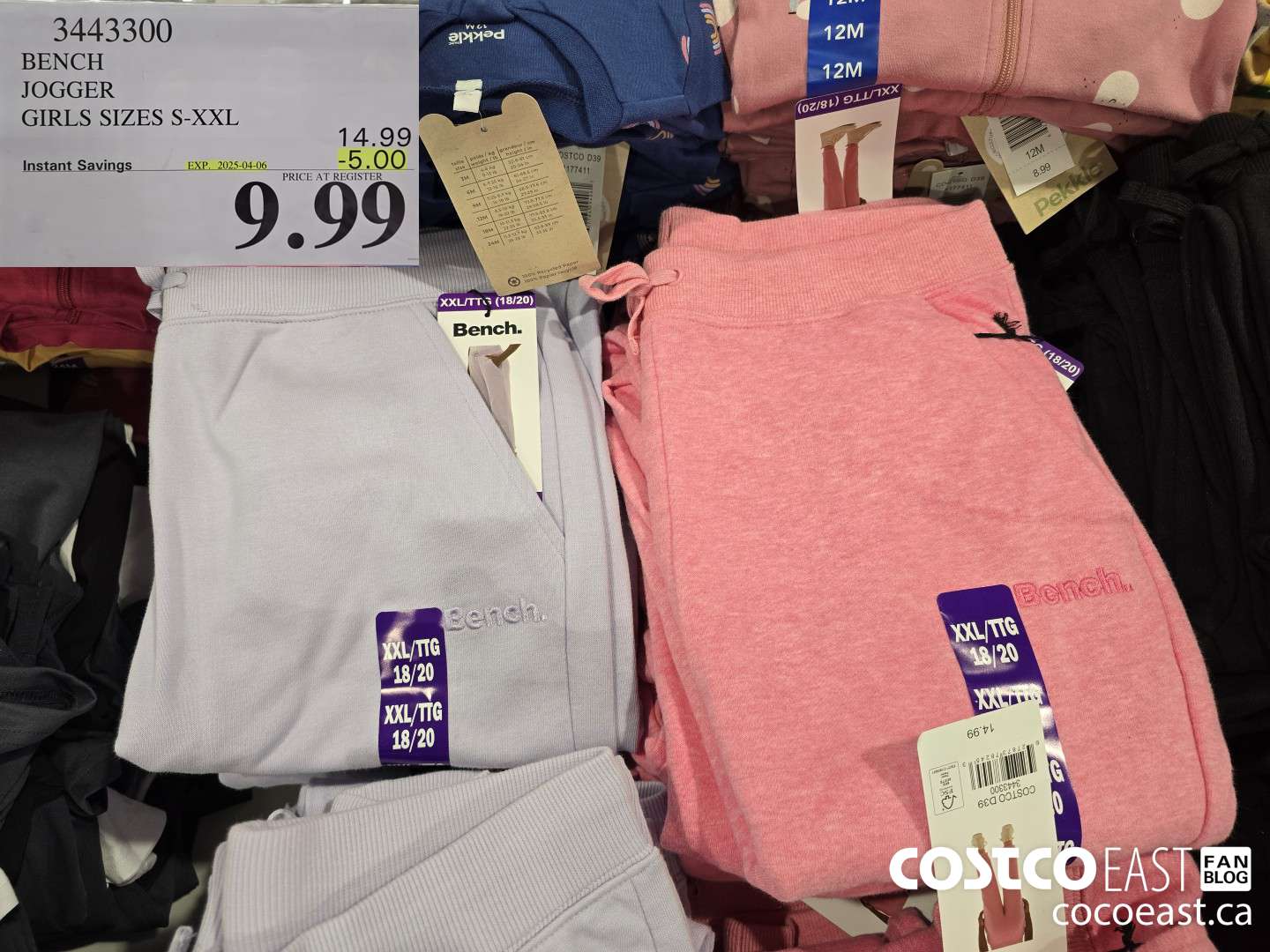 3443300 BENCH JOGGER GIRLS SIZES S-XXL ($5.00 INSTANT SAVINGS EXPIRES ON 2025-04-06) $9.99