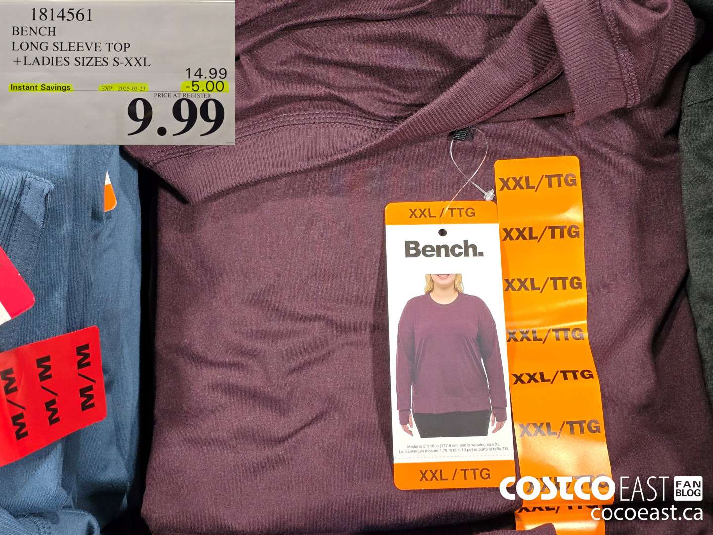 1814561 BENCH LONG SLEEVE TOP +LADIES SIZES S-XXL ($5.00 INSTANT SAVINGS EXPIRES ON 2025-03-23) $9.99