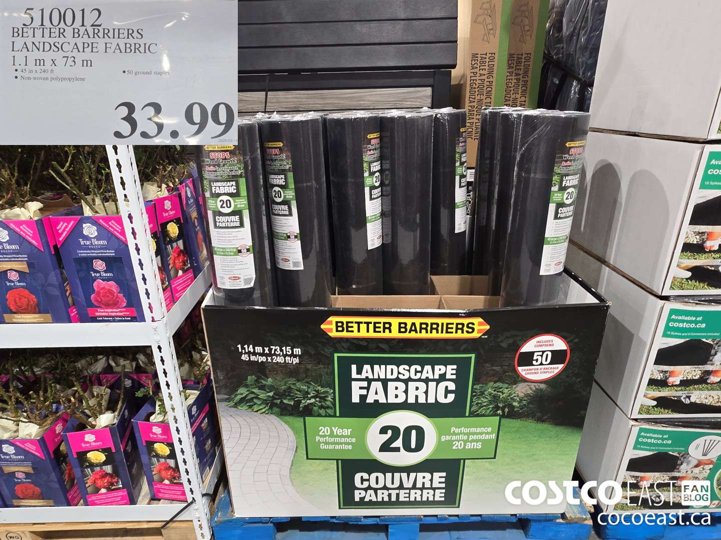 510012 BETTER BARRIERS LANDSCAPE FABRIC 1.1 M X 73 M $33.99