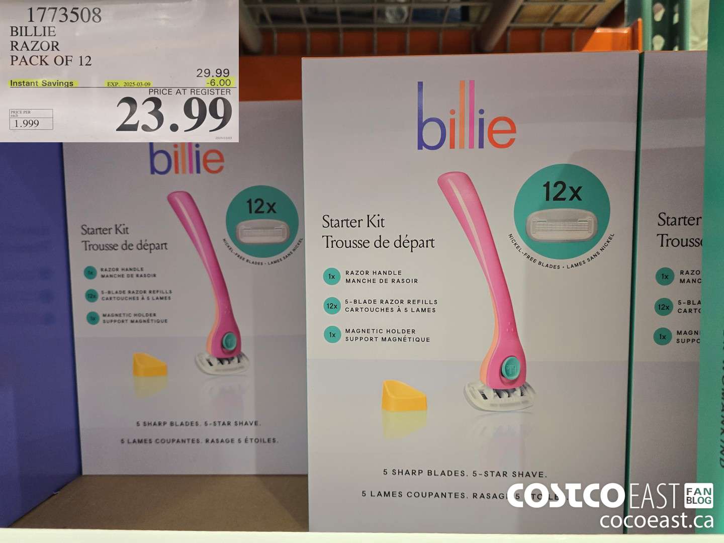 1773508 BILLIE RAZOR PACK OF 12 ($6.00 INSTANT SAVINGS EXPIRES ON 2025-03-09) $23.99