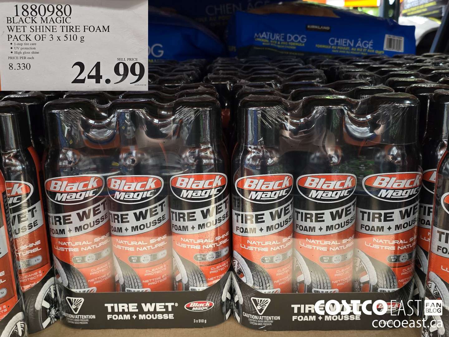 1880980 BLACK MAGIC WET SHINE TIRE FOAM PACK OF 3 x 510 G $24.99