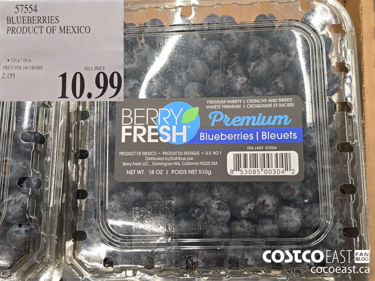 57554 BLUEBERRIES PRODUCT OF MEXICO $10.99