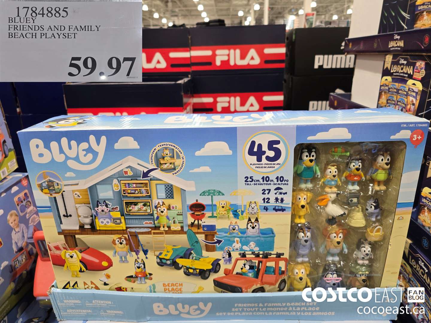 1784885 BLUEY FRIENDS AND FAMILY BEACH PLAYSET $59.97