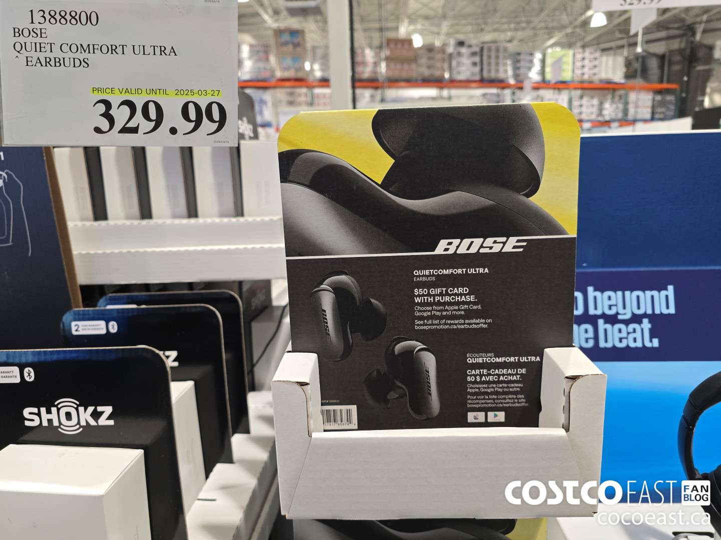 1388800 BOSE QUIET COMFORT ULTRA EARBUDS $329.99