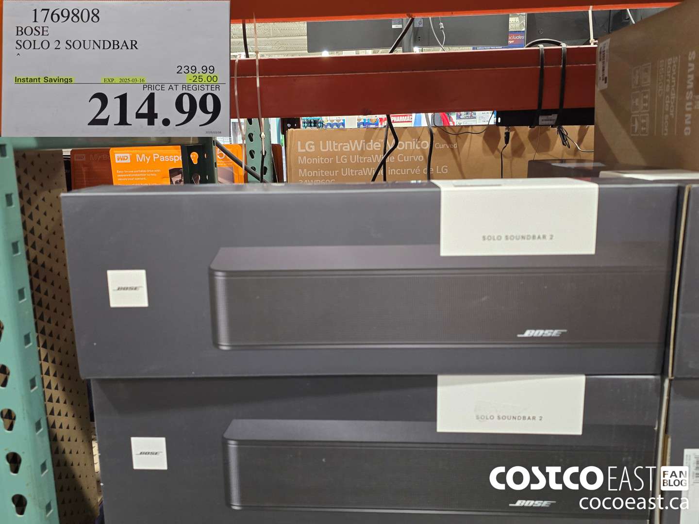 1769808 BOSE SOLO 2 SOUNDBAR ($25.00 INSTANT SAVINGS EXPIRES ON 2025-03-16) $214.99