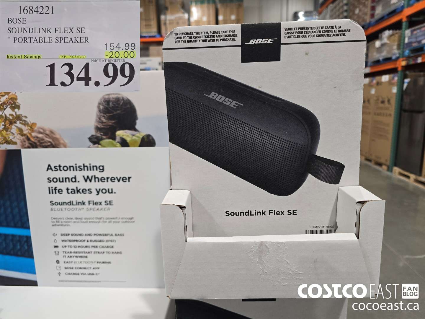 1684221 BOSE SOUNDLINK FLEX SE PORTABLE SPEAKER ($20.00 INSTANT SAVINGS EXPIRES ON 2025-03-30) $134.99
