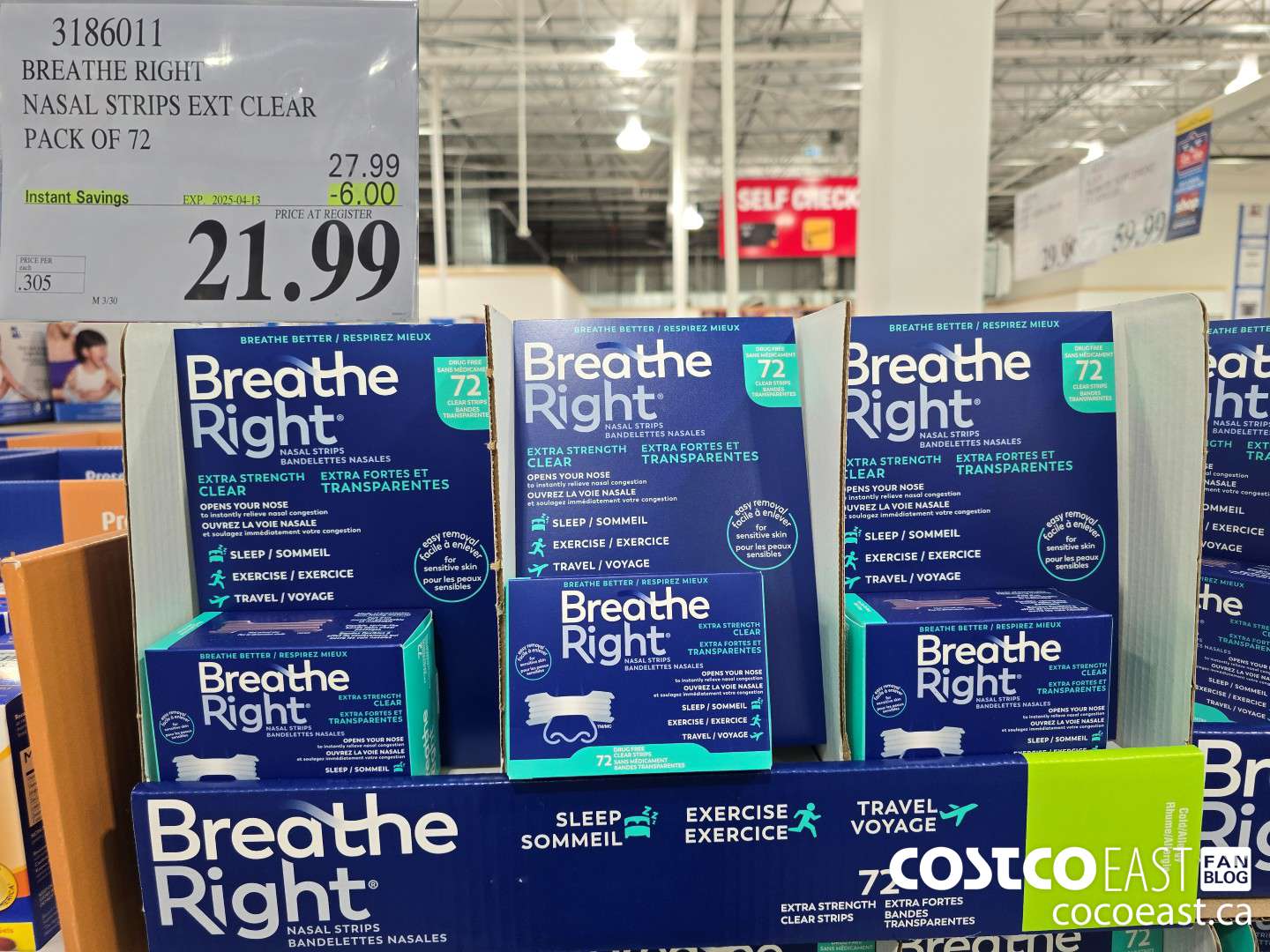 3186011 BREATHE RIGHT NASAL STRIPS EXT CLEAR PACK OF 72 ($6.00 INSTANT SAVINGS EXPIRES ON 2025-04-13) $21.99