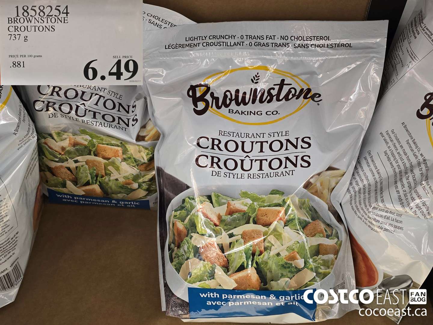 1858254 BROWNSTONE CROUTONS 737 G $6.49
