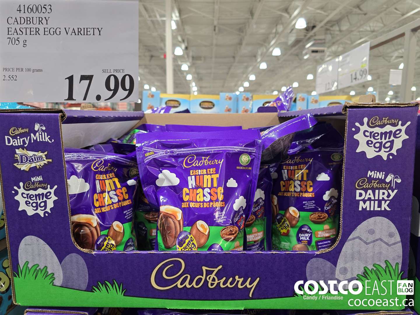 4160053 CADBURY EASTER EGG VARIETY 705 g $17.99