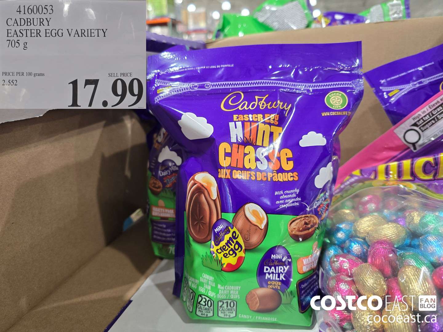 4160053 CADBURY EASTER EGG VARIETY 705 g $17.99