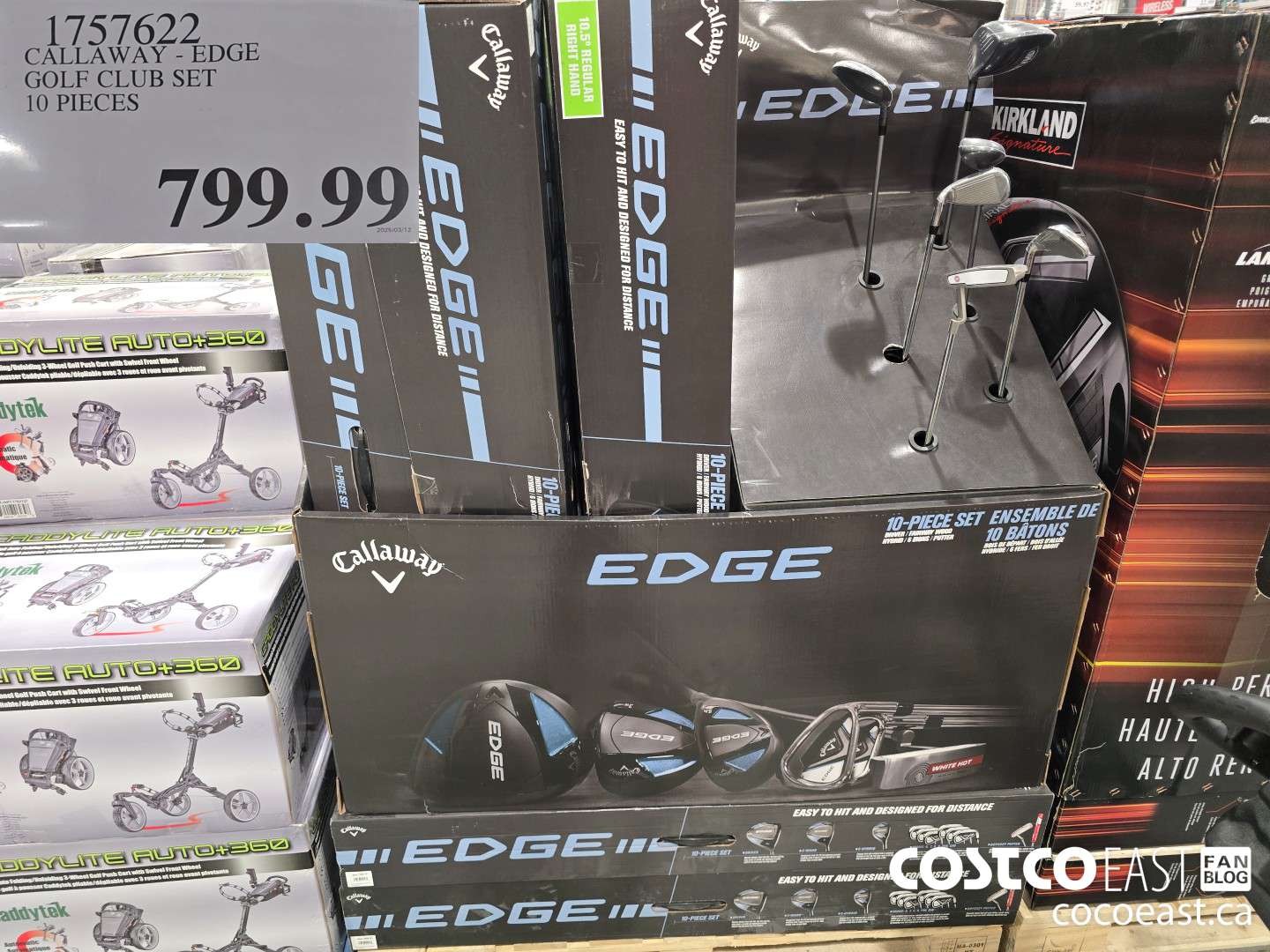 1757622 CALLAWAY- EDGE GOLF CLUB SET +10 PIECE $799.99