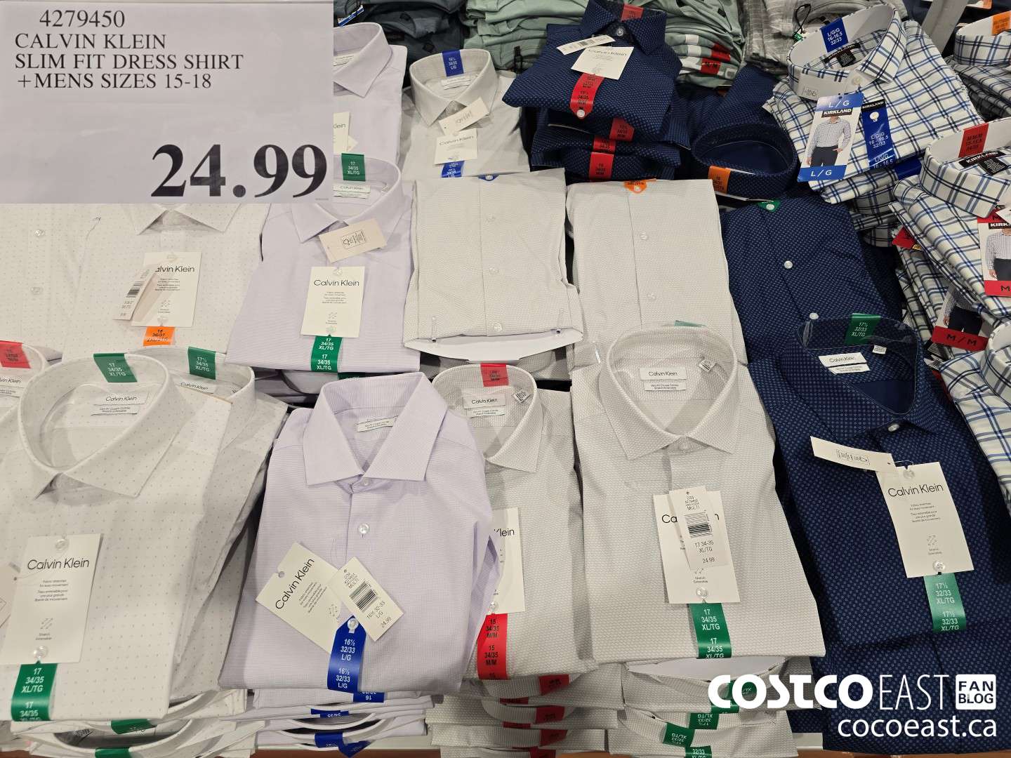 4279450 CALVIN KLEIN SLIM FIT DRESS SHIRT +MENS SIZES 15-18 $24.99