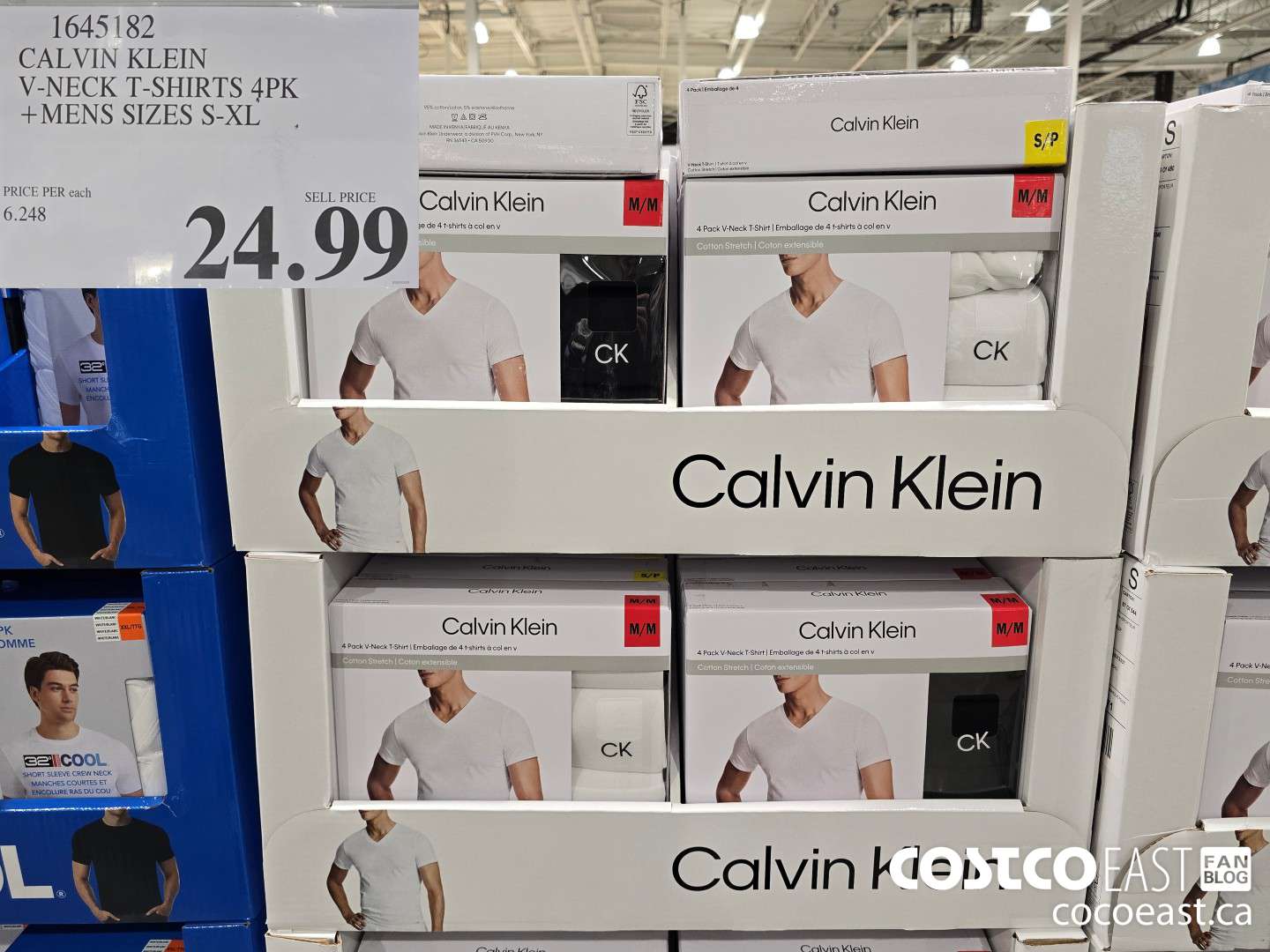 1645182 CALVIN KLEIN V-NECK T-SHIRTS 4PK +MENS SIZES S-XL  $24.99