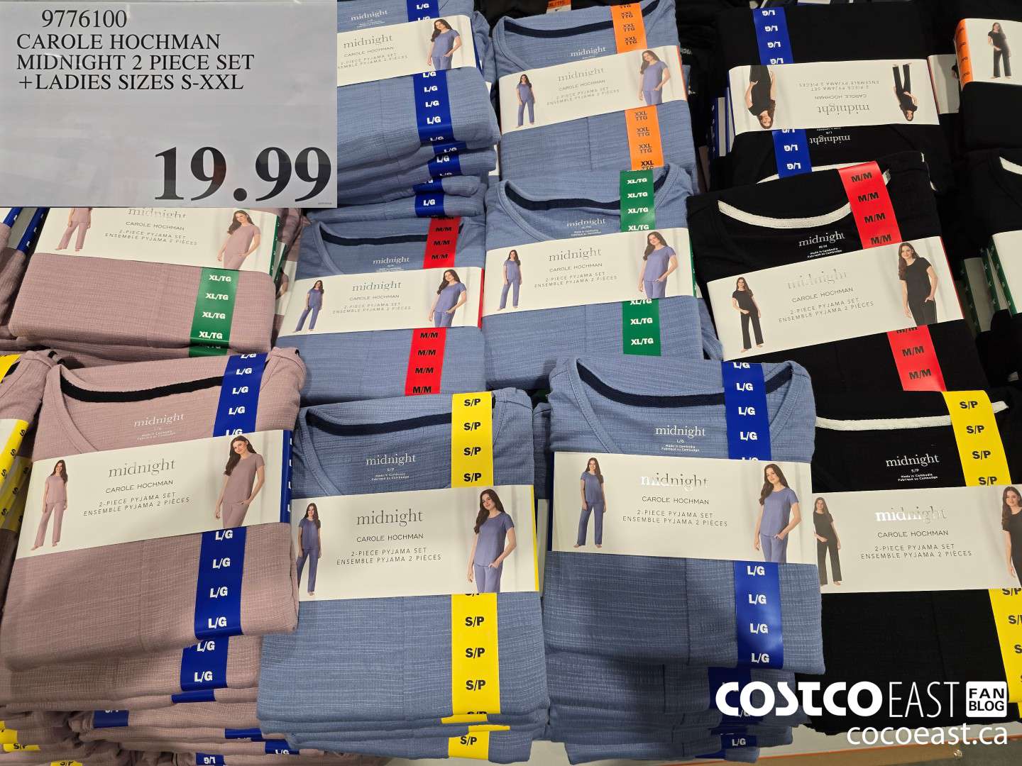 9776100 CAROLE HOCHMAN MIDNIGHT 2 PIECE SET + LADIES SIZES S-XXL $19.99