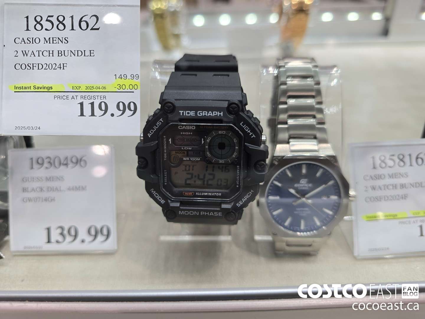 1858162 CASIO MENS 2 WATCH BUNDLE COSFD2024F  ($30.00 INSTANT SAVINGS EXPIRES ON 2025-04-06) $119.99
