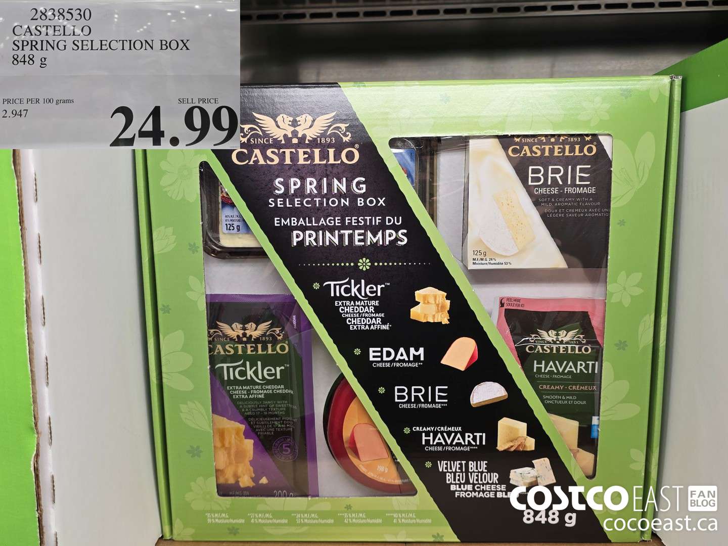 2838530 CASTELLO SPRING SELECTION BOX 848 G $24.99