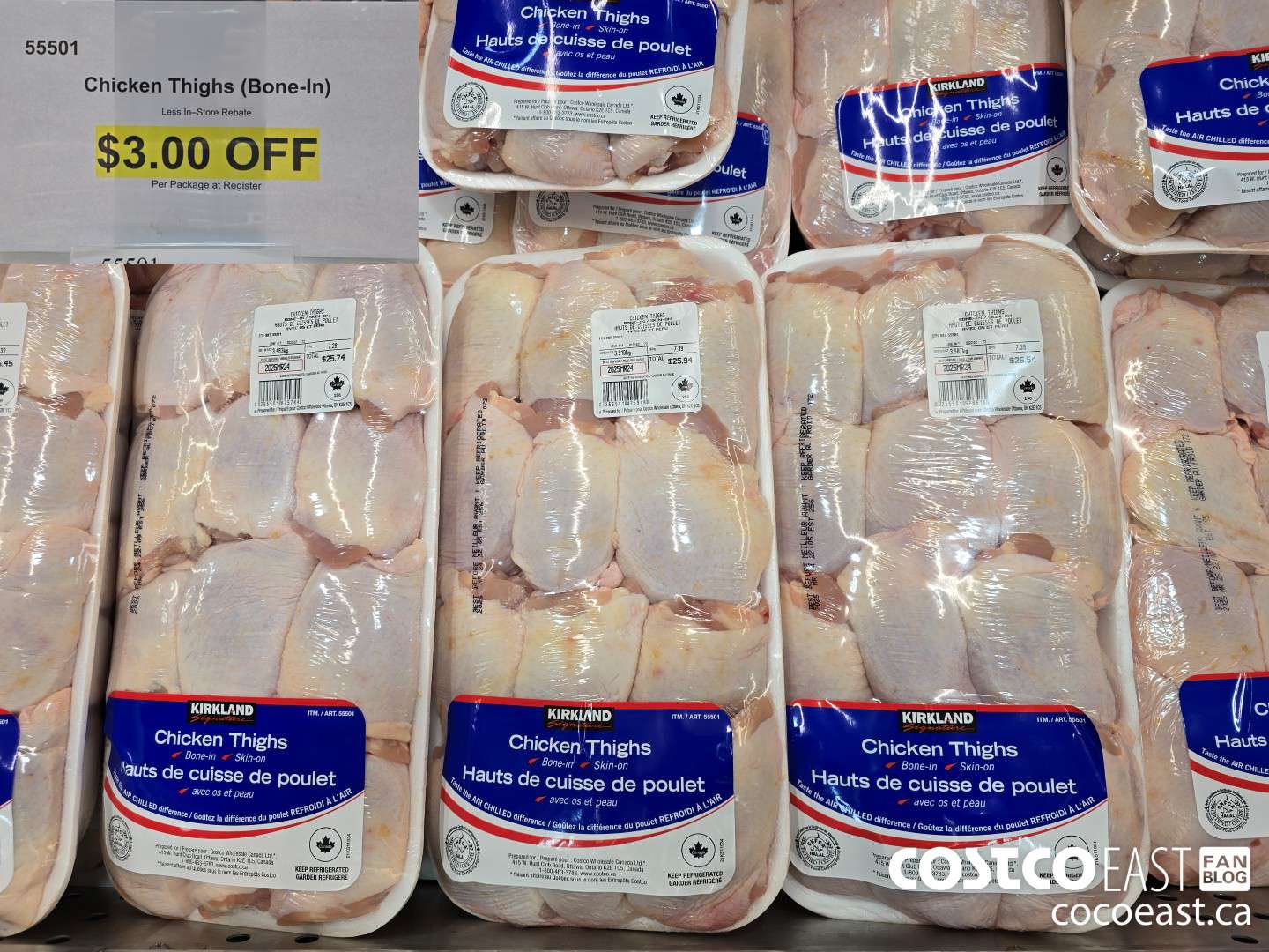 55501 CHICKEN THIGHS (BONE-IN) ($3.00 INSTANT SAVINGS)