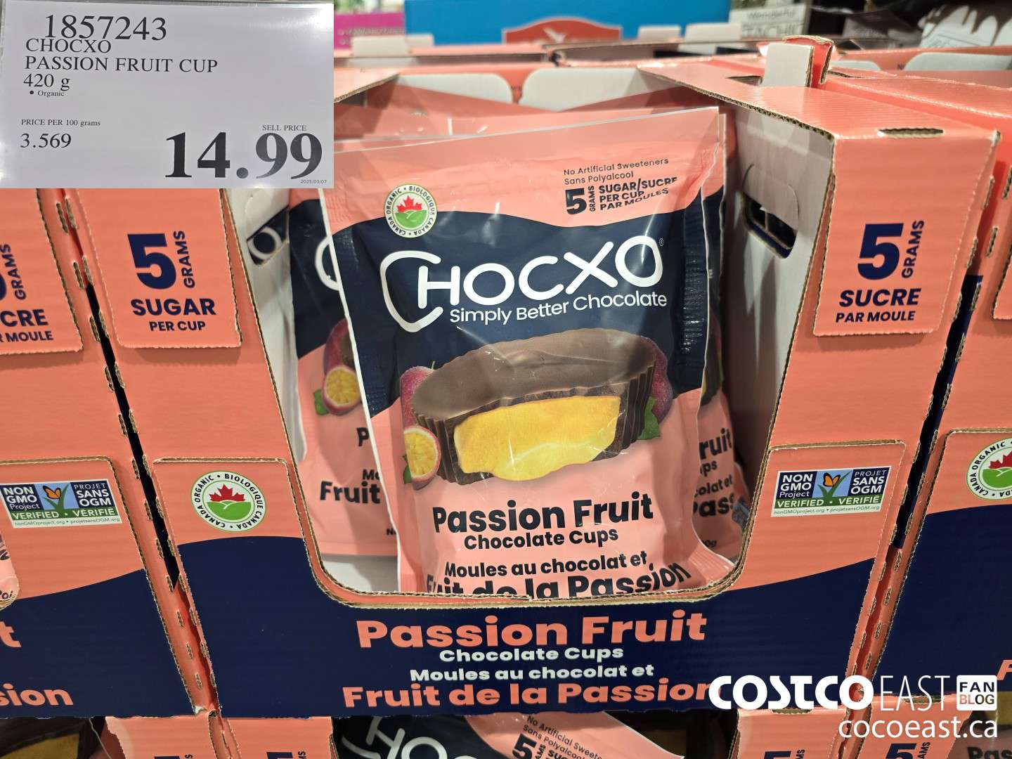 1857243 CHOCXO PASSION FRUIT CUP 420 G $14.99