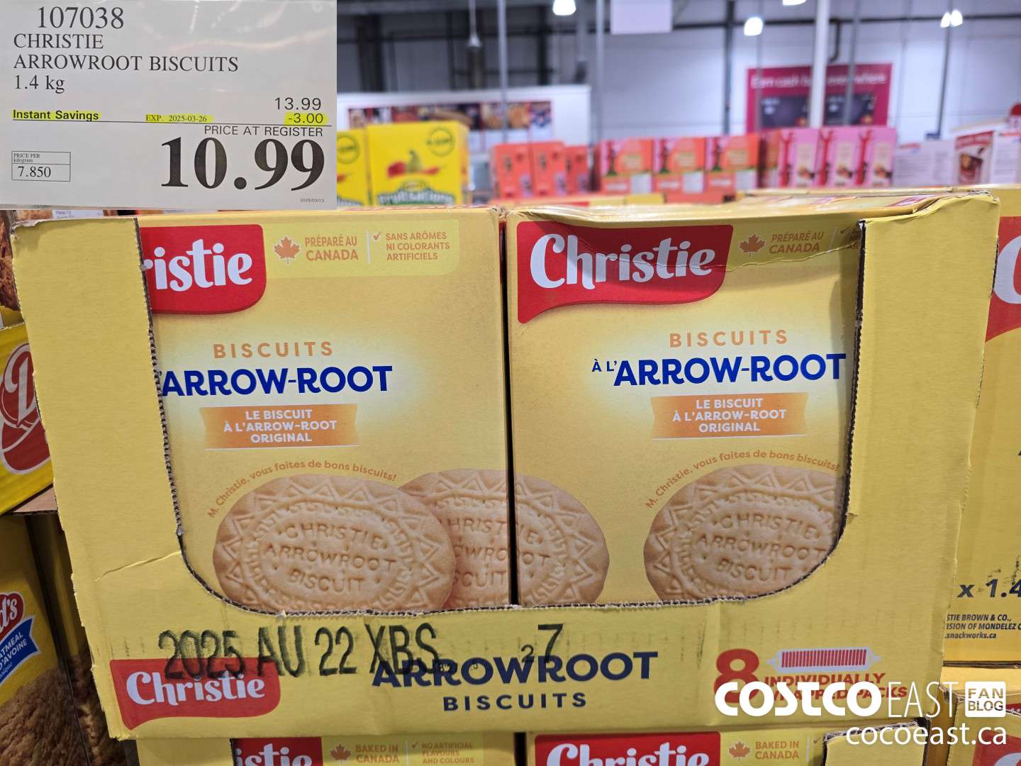 107038 CHRISTIE BROWN ARROWROOT BISCUITS 1.4 KG ($3.00 INSTANT SAVINGS EXPIRES ON 2025-03-26) $10.99