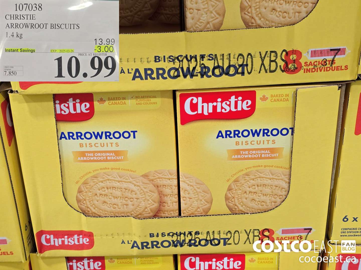 107038 CHRISTIE BROWN ARROWROOT BISCUITS 1.4 KG ($3.00 INSTANT SAVINGS EXPIRES ON 2025-03-26) $10.99