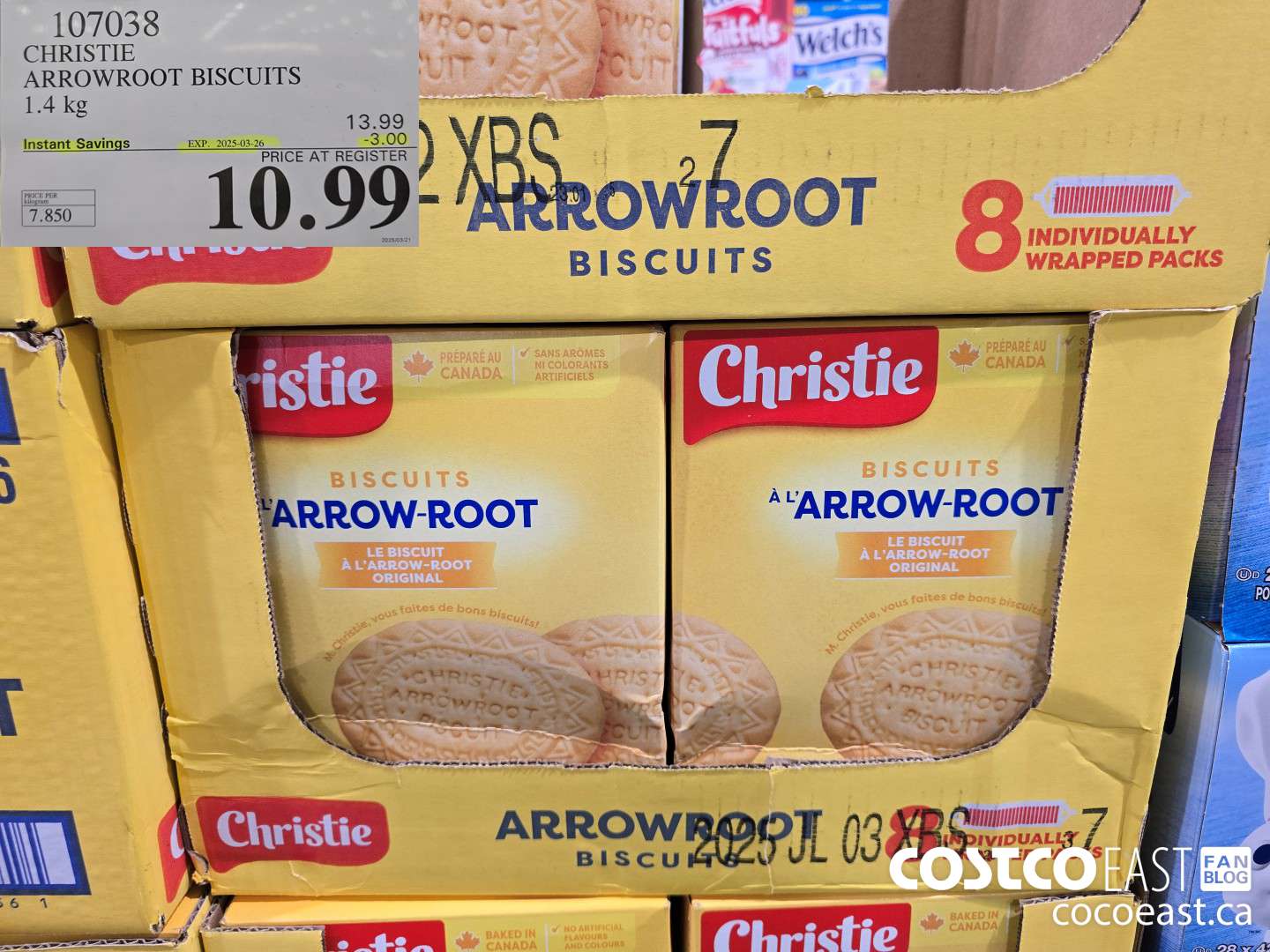 107038 CHRISTIE BROWN ARROWROOT BISCUITS 1.4 KG ($3.00 INSTANT SAVINGS EXPIRES ON 2025-03-26) $10.99