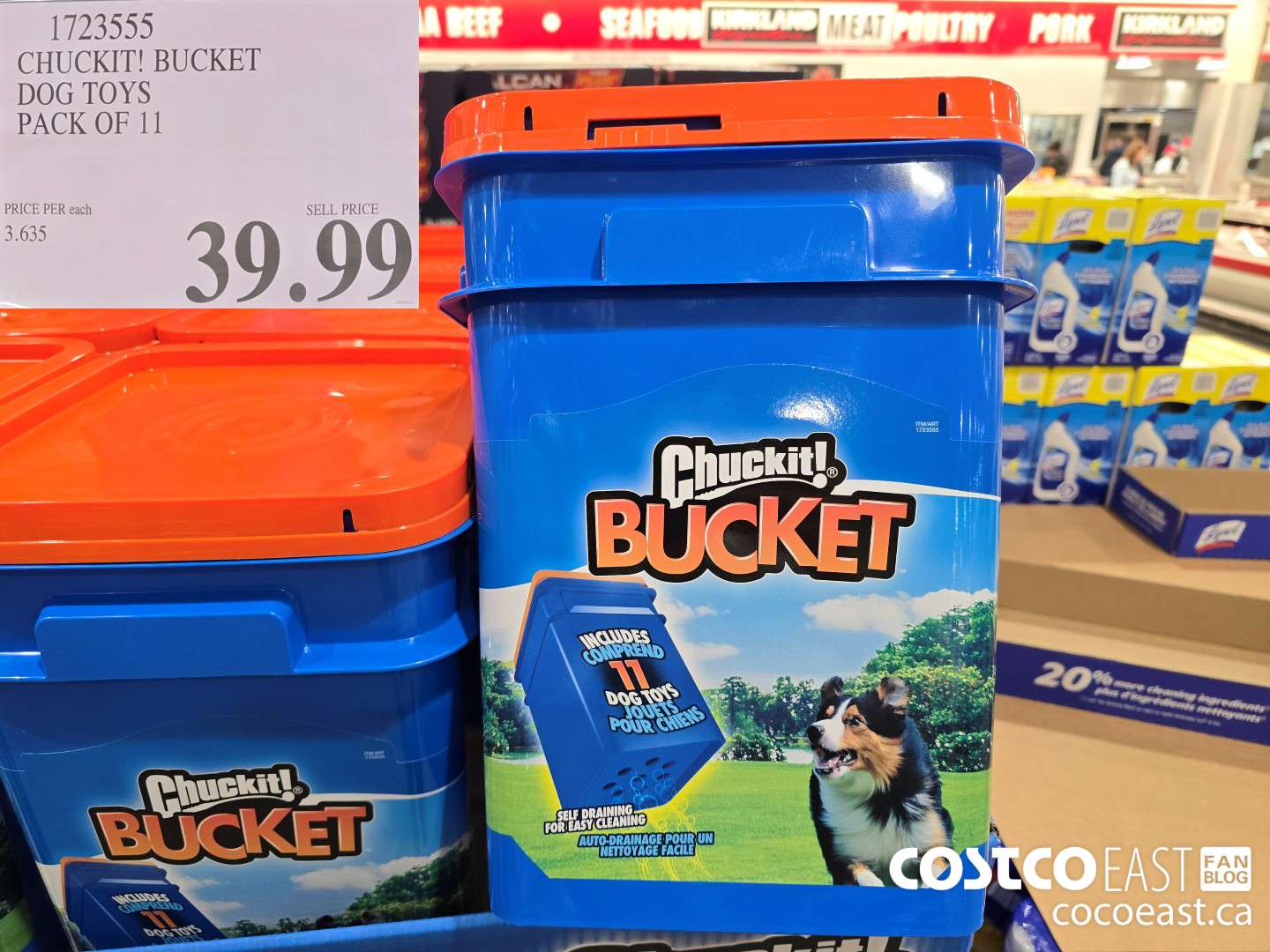 1723555 CHUCKIT! BUCKET DOG TOYS PACK OF 11 $39.99