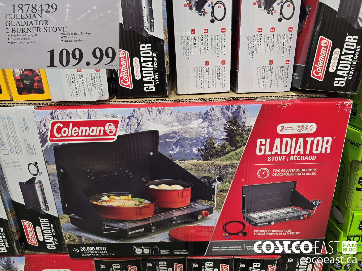 1878429 COLEMAN GLADIATOR 2 BURNER STOVE  $109.99