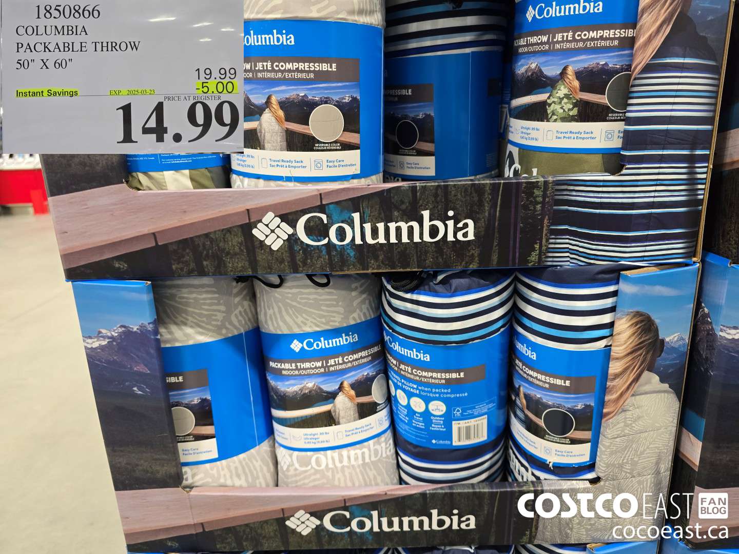 1850866 COLUMBIA PACKABLE THROW 50