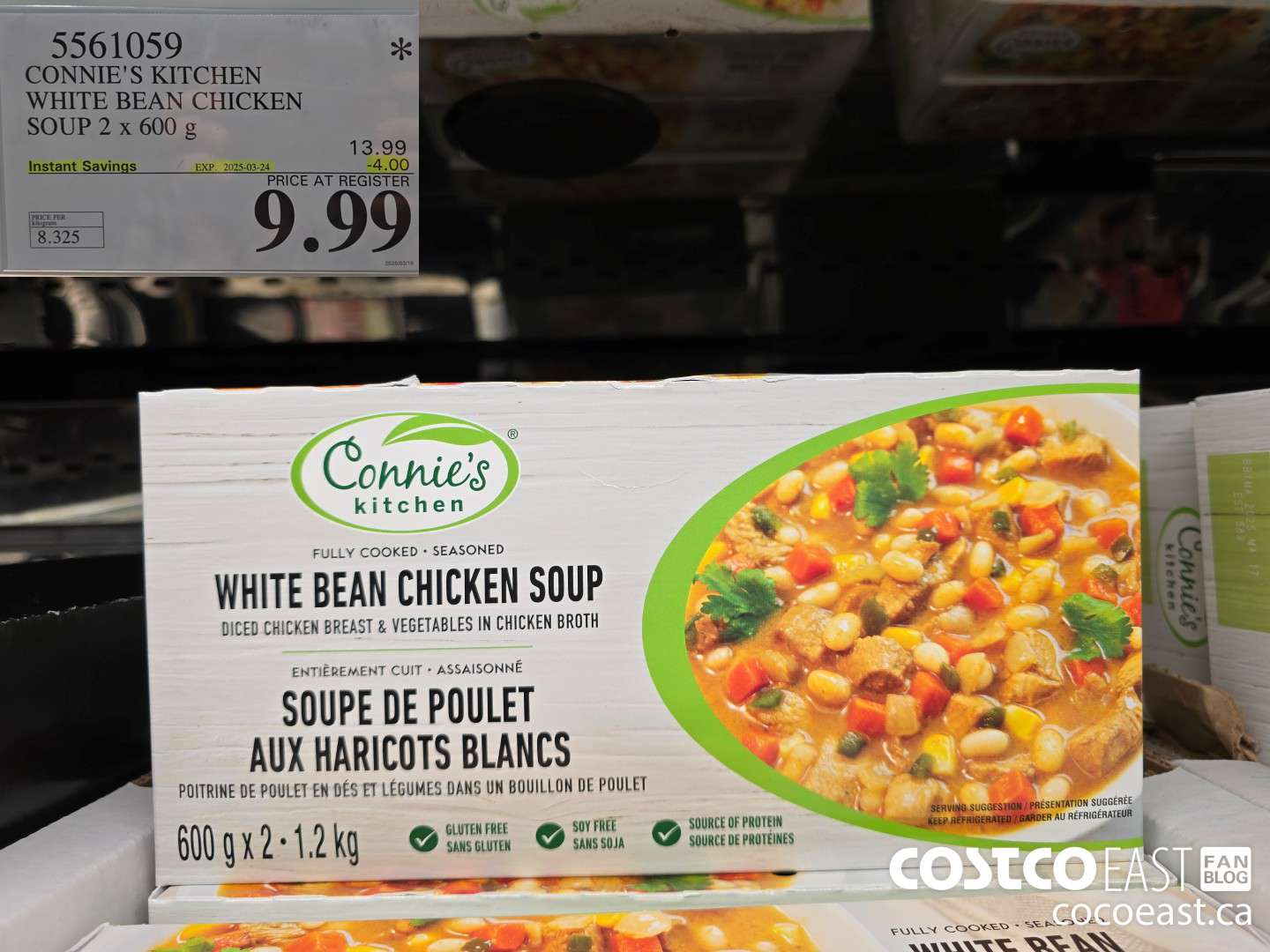 5561059 CONNIE'S KITCHEN WHITE BEAN CHICKEN SOUP 2 x 600 g ($4.00 INSTANT SAVINGS EXPIRES ON 2025-03-24) $9.99