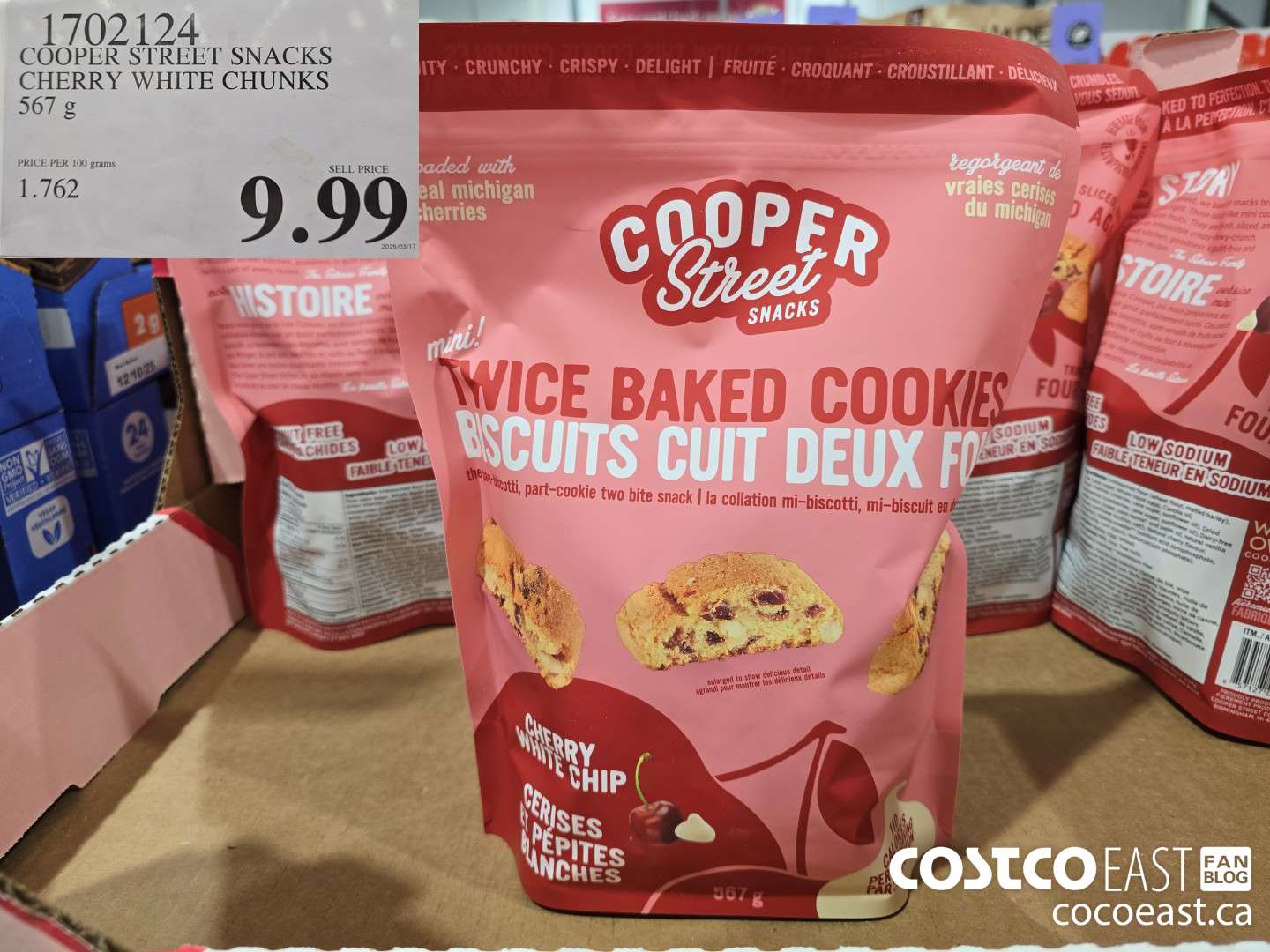 1702124 COOPER STREET SNACKS CHERRY WHITE CHUNKS 567 g $9.99