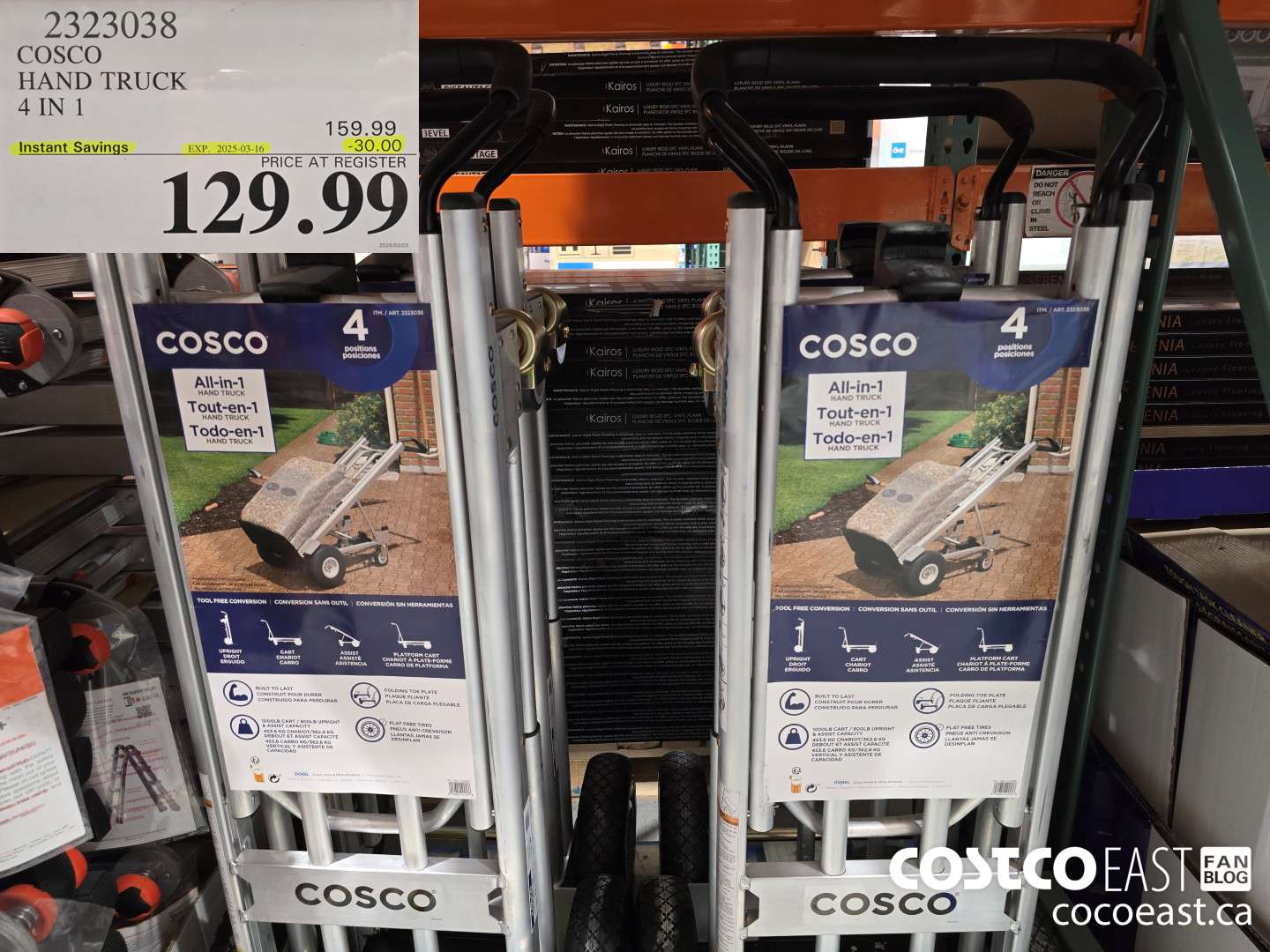 2323038 COSCO HAND TRUCK 4 IN 1 ($30.00 INSTANT SAVINGS EXPIRES ON 2025-03-16) $129.99
