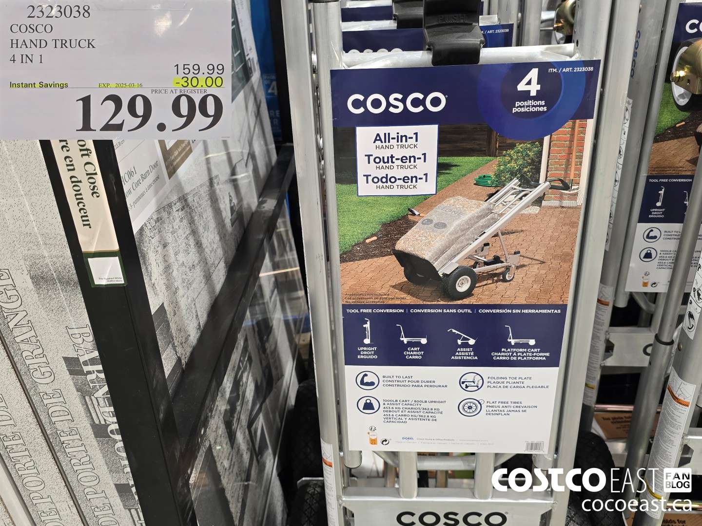 2323038 COSCO HAND TRUCK 4 IN 1 ($30.00 INSTANT SAVINGS EXPIRES ON 2025-03-16) $129.99