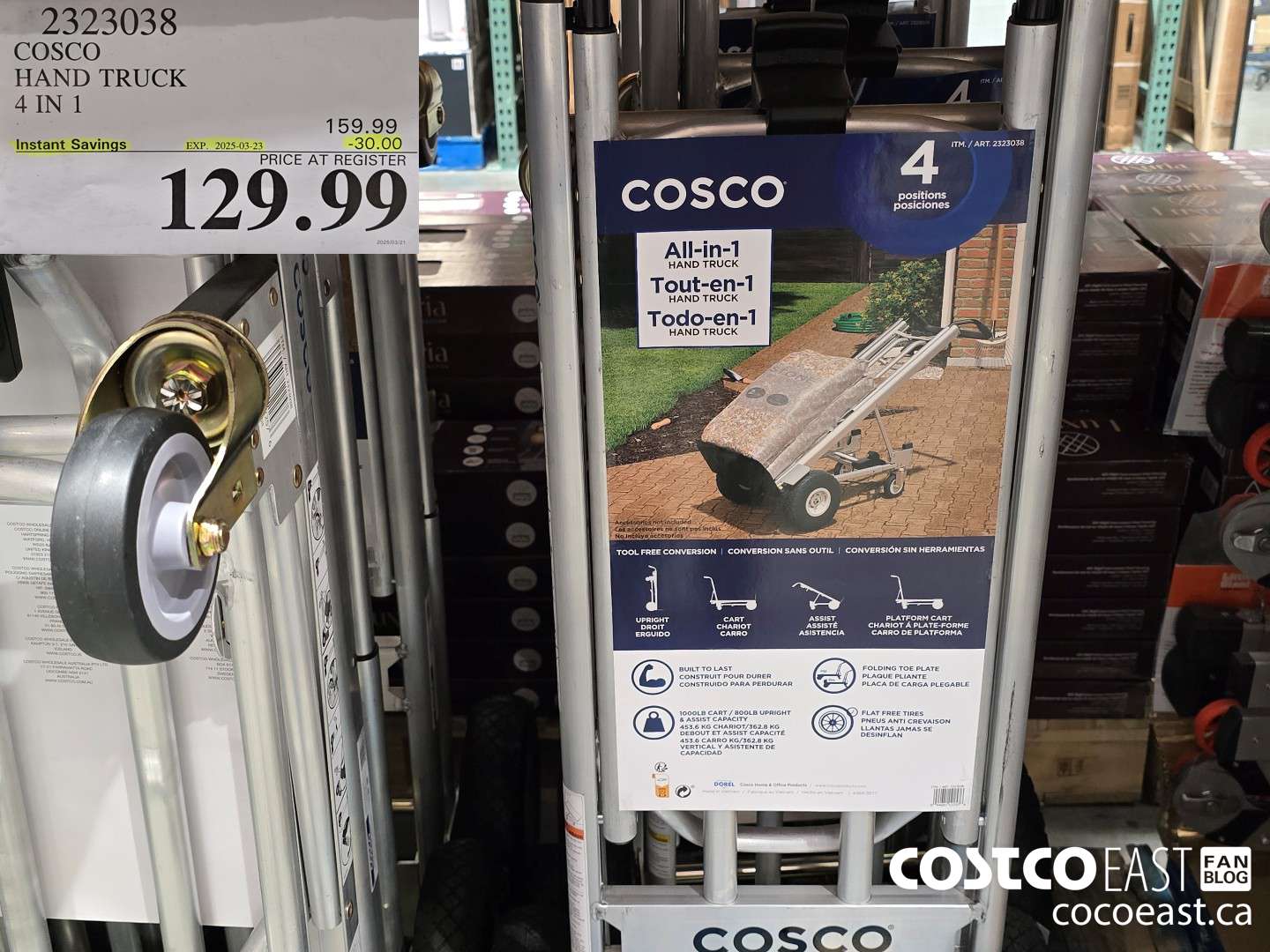 2323038 COSCO HAND TRUCK 4 IN 1 ($30.00 INSTANT SAVINGS EXPIRES ON 2025-03-23) $129.99