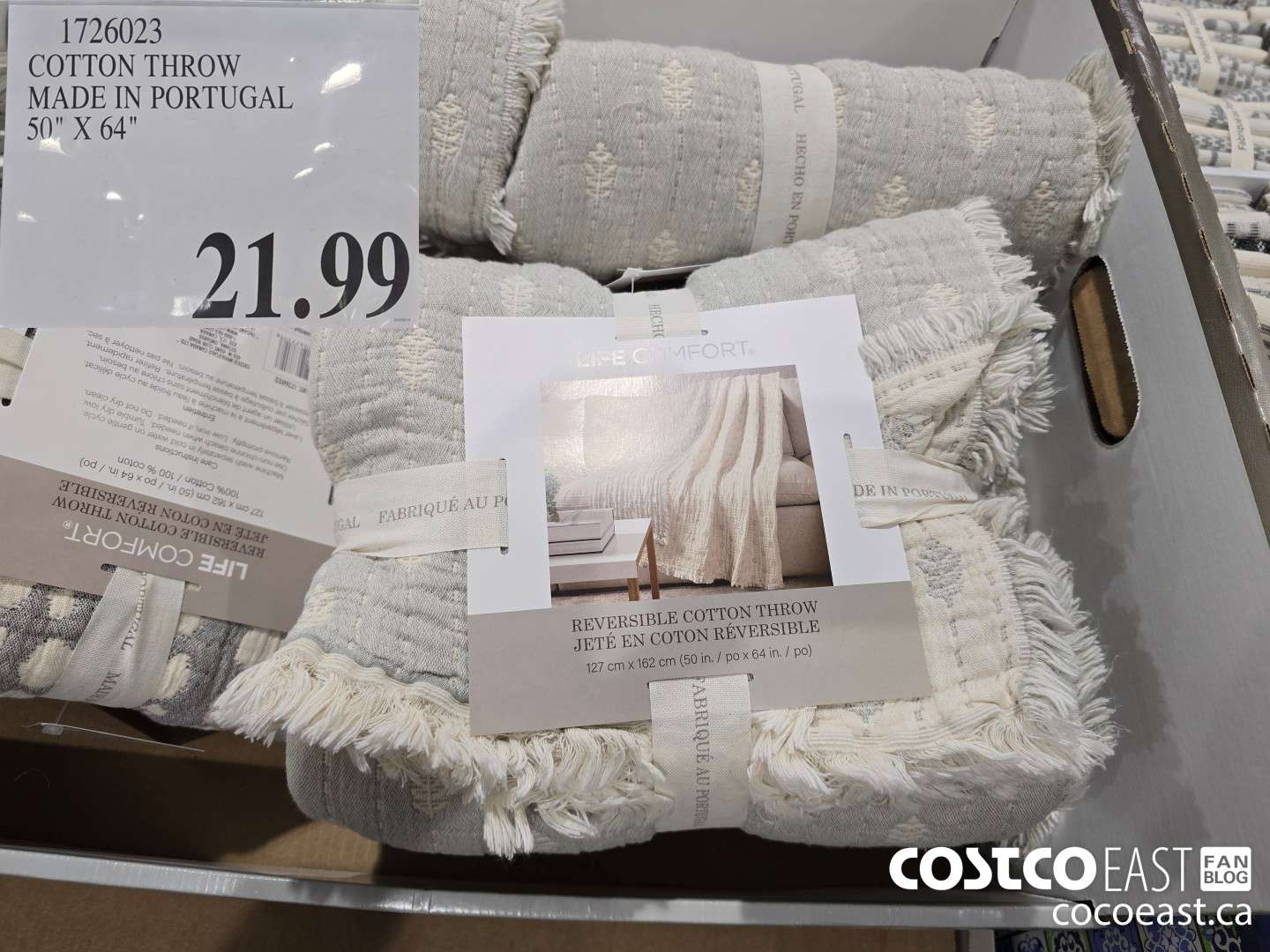 1726023 COTTON THROW MADE IN PORTUGAL 50