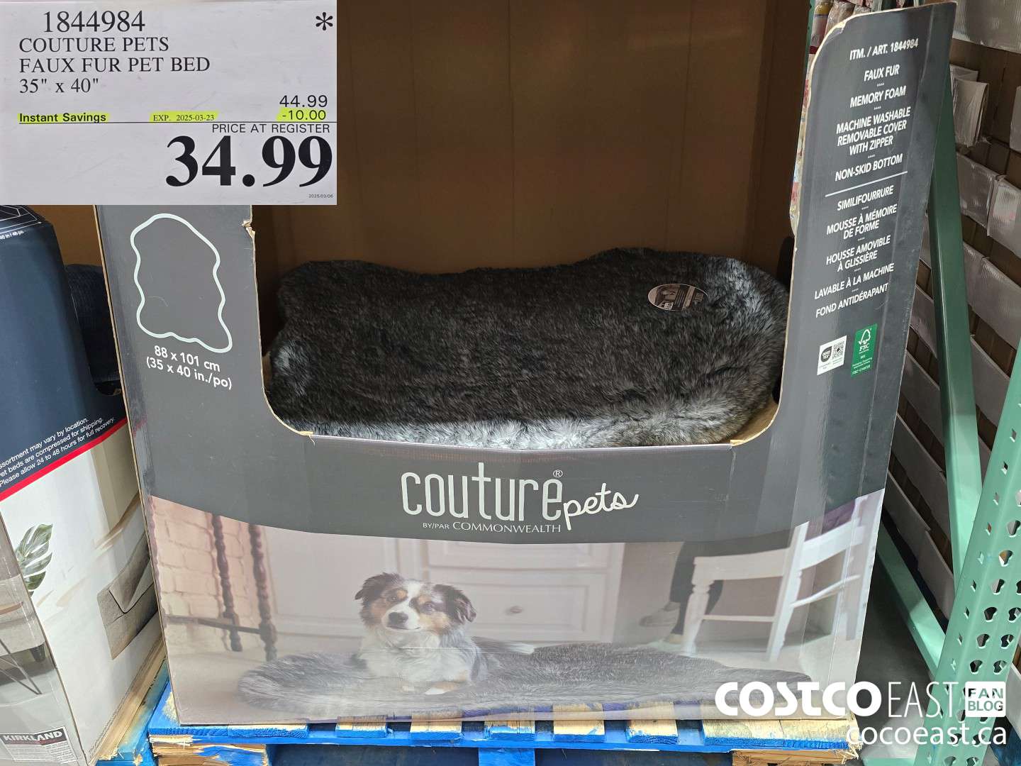 1844984 COUTURE PETS FAUX FUR PET BED 35
