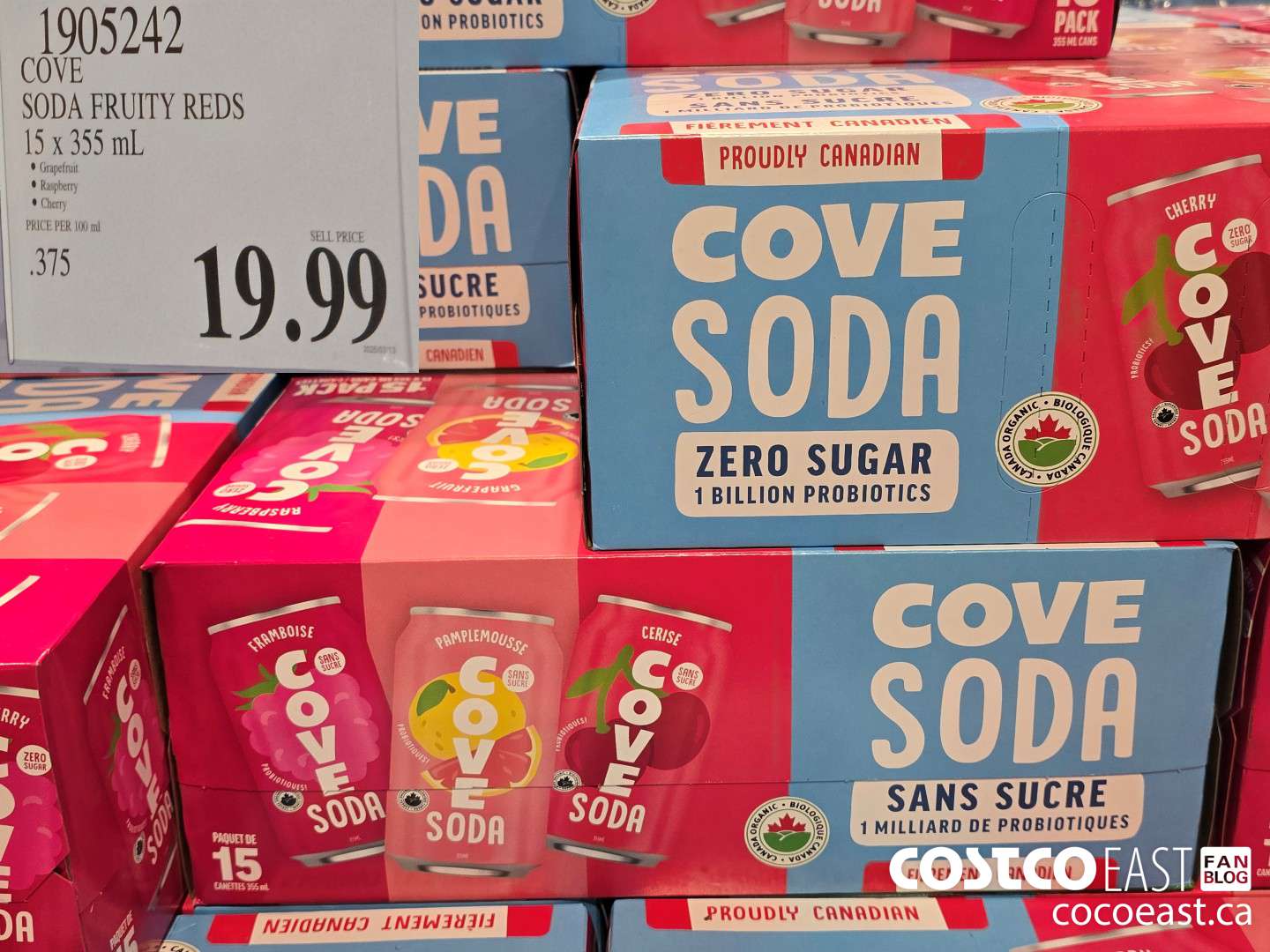 1905242 COVE SODA FRUITY REDS 15 X 355 ML $19.99