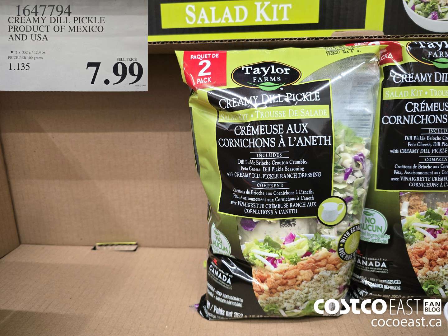 1647794 CREAMY DILL PICKLE PRODUCT OF MEXICO AND USA $7.99