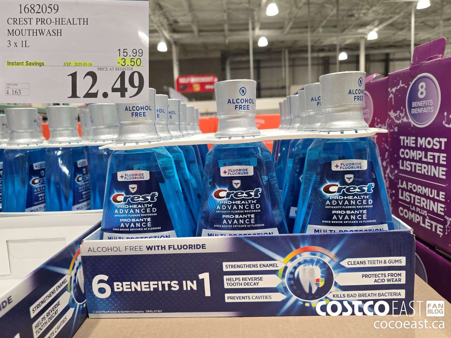 1682059 CREST PRO-HEALTH MOUTHWASH 3 X 1L ($3.50 INSTANT SAVINGS EXPIRES ON 2025-03-16) $12.49
