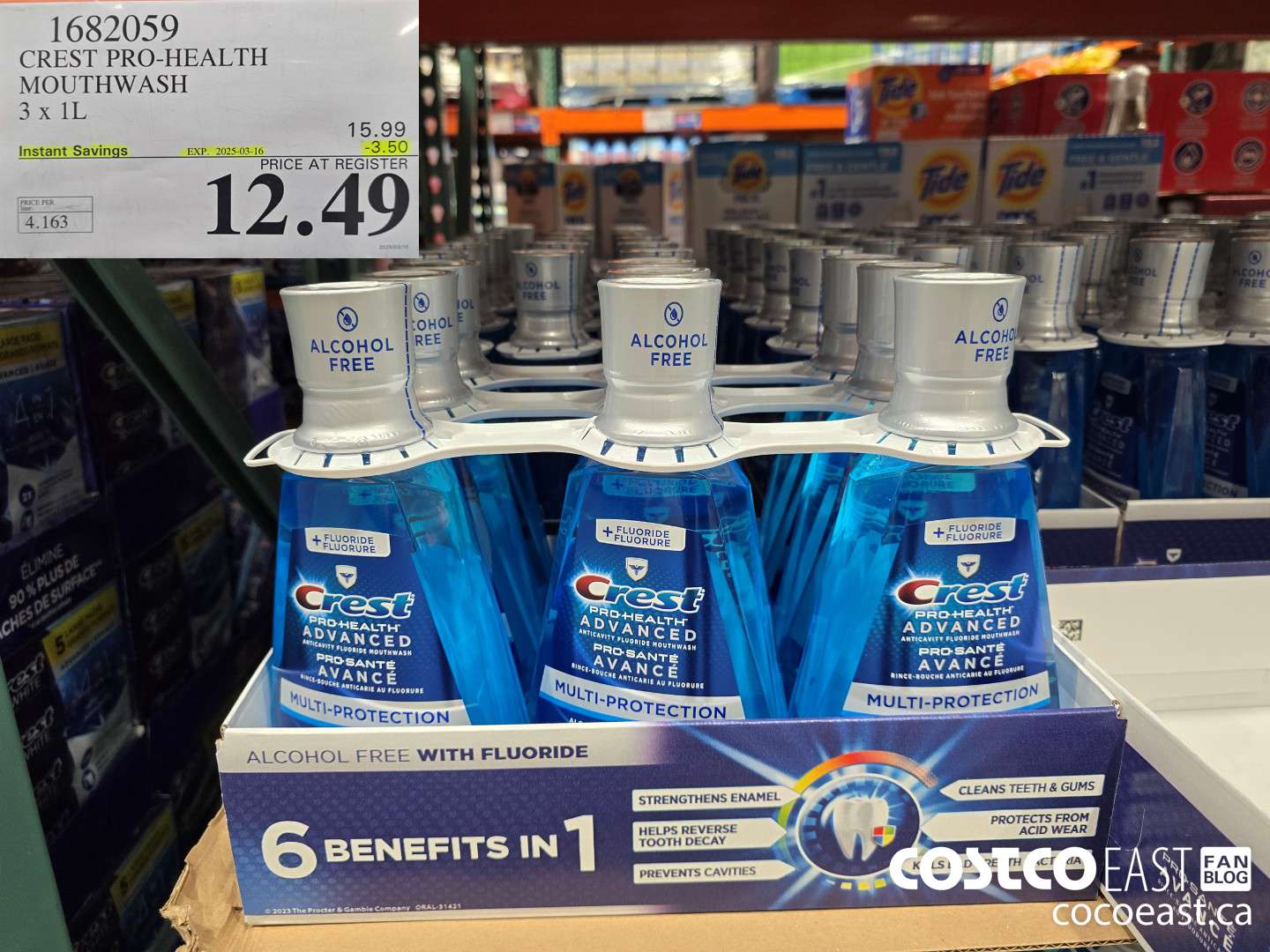 1682059 CREST PRO-HEALTH MOUTHWASH 3 X 1L ($3.50 INSTANT SAVINGS EXPIRES ON 2025-03-16) $12.49