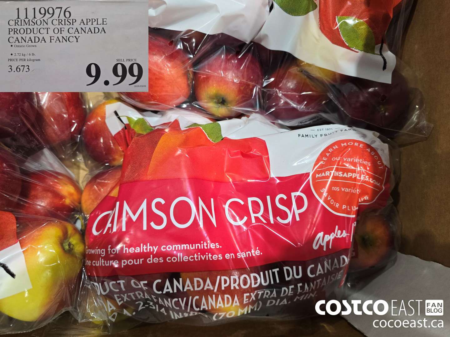 1119976 CRIMSON CRISP APPLE PRODUCT OF CANADA CANADA FANCY $9.99