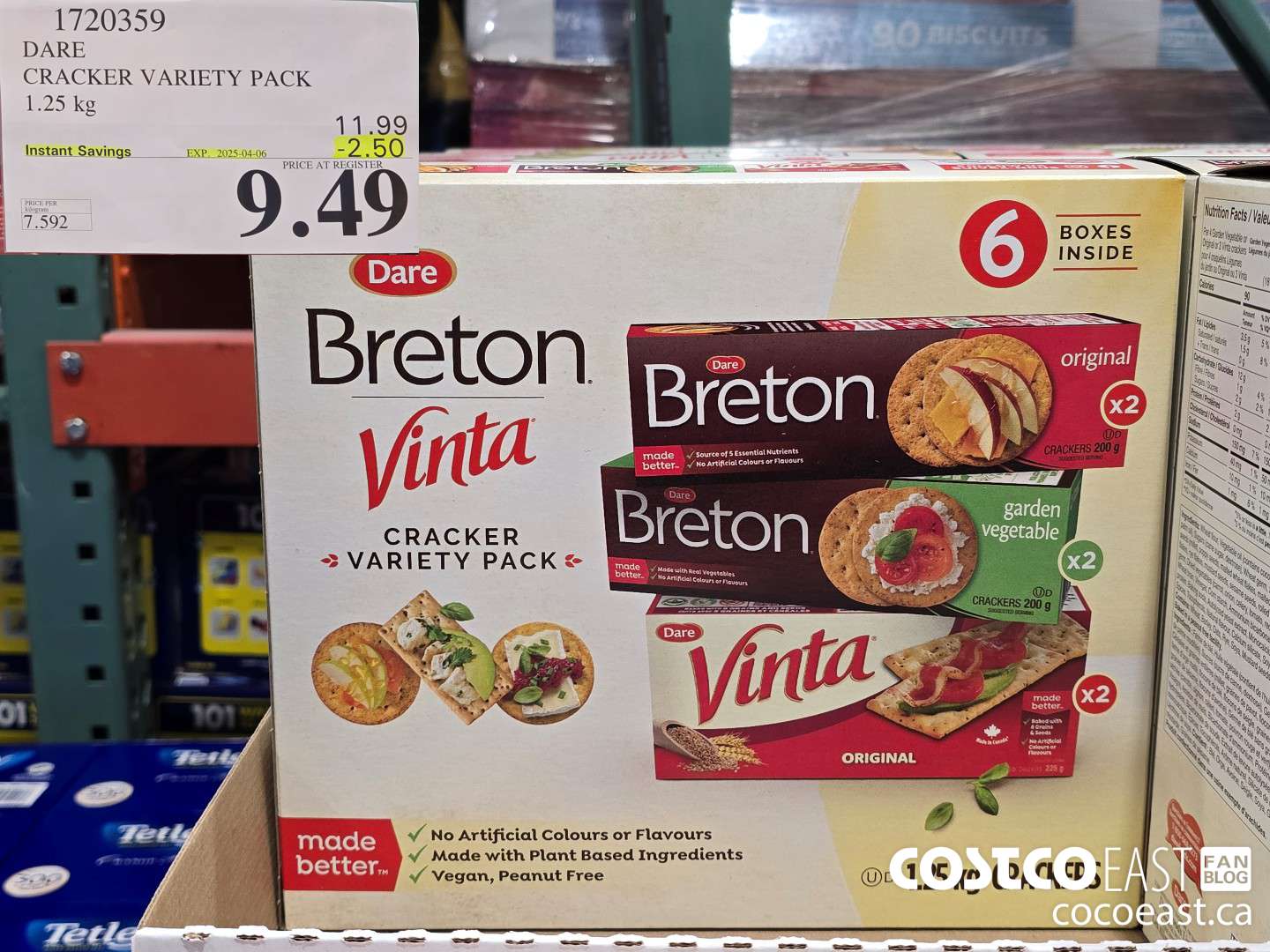 1720359 DARE CRACKER VARIETY PACK 1.25 kg ($2.50 INSTANT SAVINGS EXPIRES ON 2025-04-06) $9.49