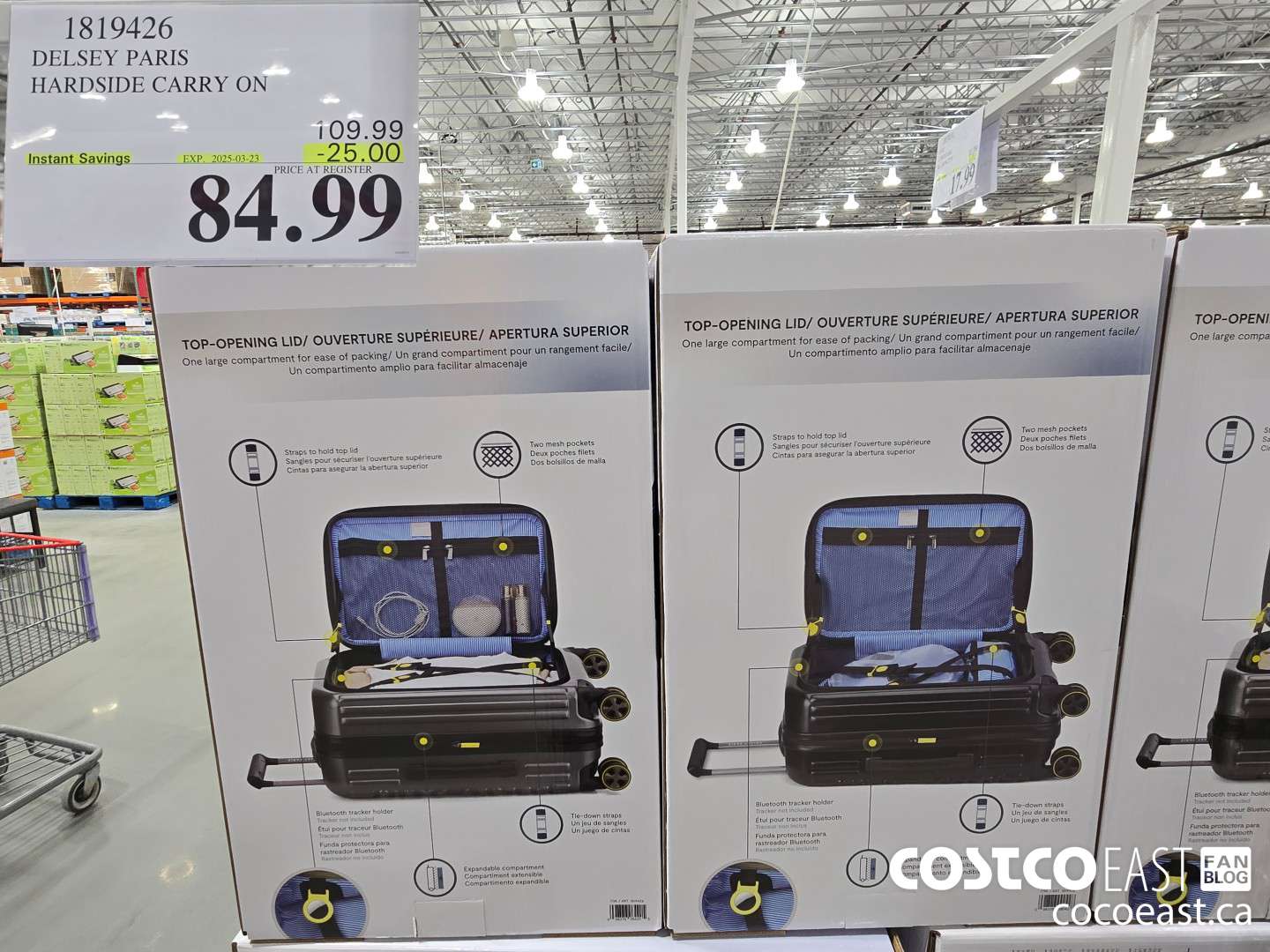 1819426 DELSEY PARIS HARD SIDE CARRY ON ($25.00 INSTANT SAVINGS EXPIRES ON 2025-03-23) $84.99